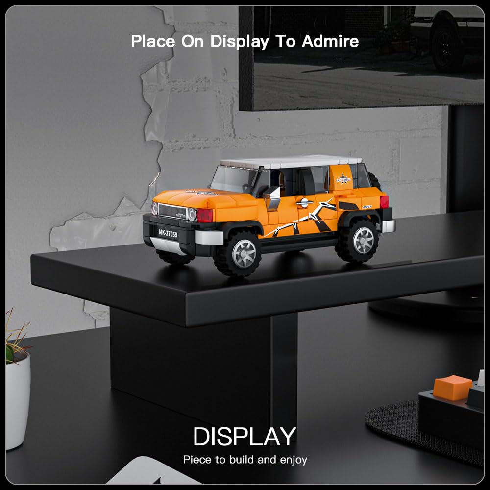 Mould King Speed Champion SUV Building Block Set - 414PCS Model Car Kit for Adults & Kids 8+, 27059 Race Car Building Toys with Display Case - Perfect for STEM Learning, Gift Giving & Collector's Display