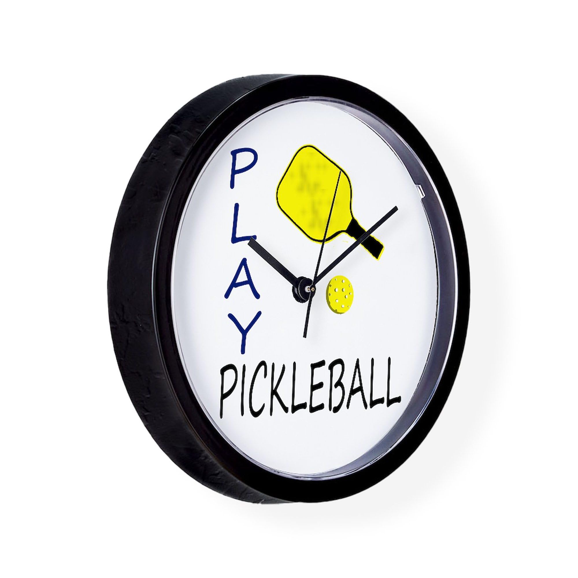 Play Pickleball 10-Inch Wall Clock - Decorative Clock for Living Room, Kitchen, Office - Perfect for Pickleball Lovers & Sports Enthusiasts