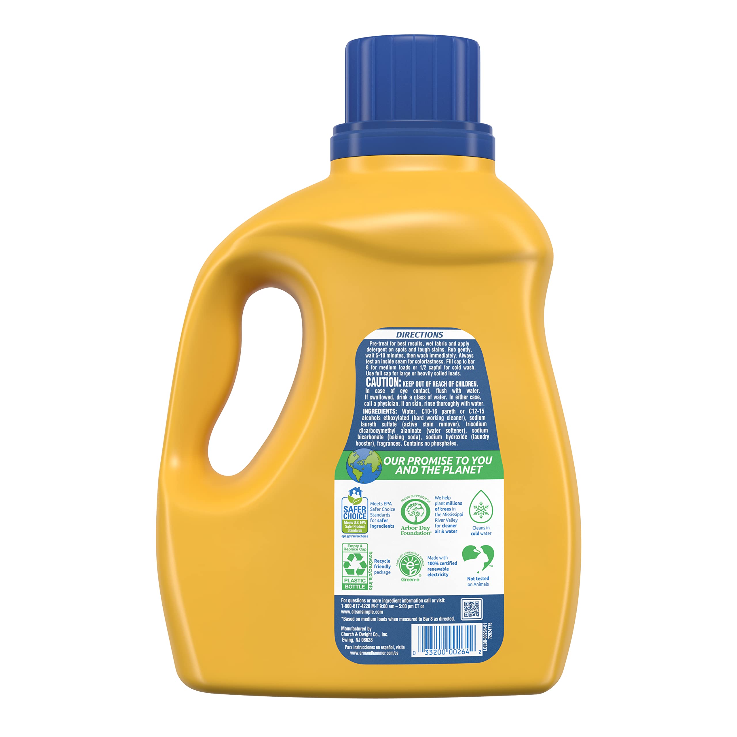 Arm & Hammer Clean & Simple Liquid Laundry Detergent - 77 Loads, 100.5 Fl oz | Gentle & Effective for All Fabrics | Perfect for Families, Sensitive Skin & Everyday Laundry