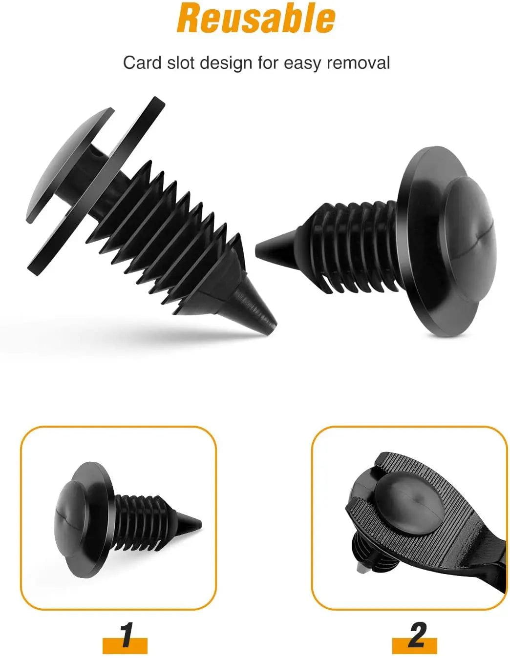 25 Pcs 18.5mm Hole 9mm Car Push Retainer Clips Kit - Compatible with Ford Dodge Chrysler Jeep - Perfect for Door Panels, Bumpers & Interior Trim Installation