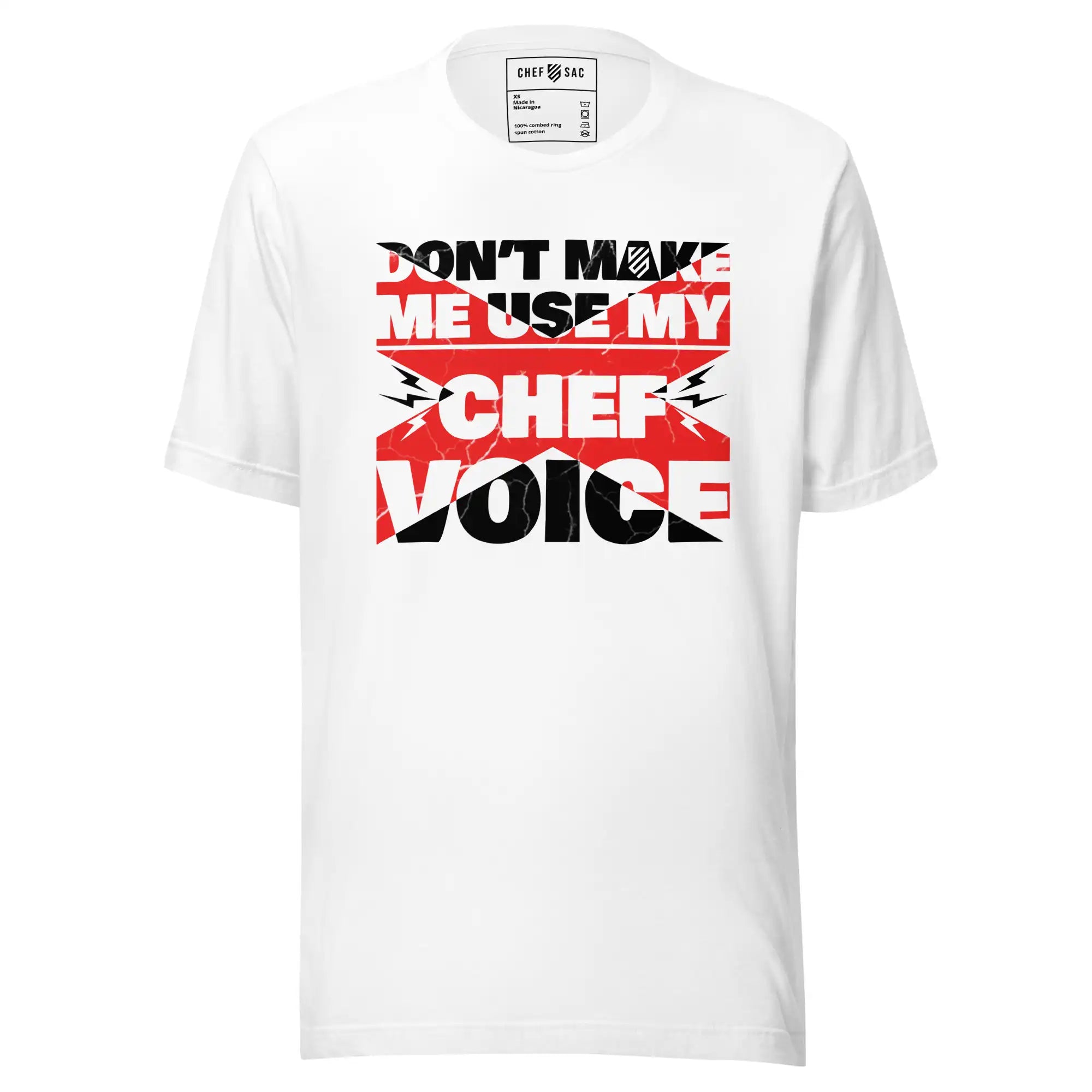Funny Chef T-Shirt - Don't Make Me Use My Chef Voice - Kitchen Humor Apparel for Cooking Enthusiasts - Perfect for Chefs, Home Cooks & Culinary Students
