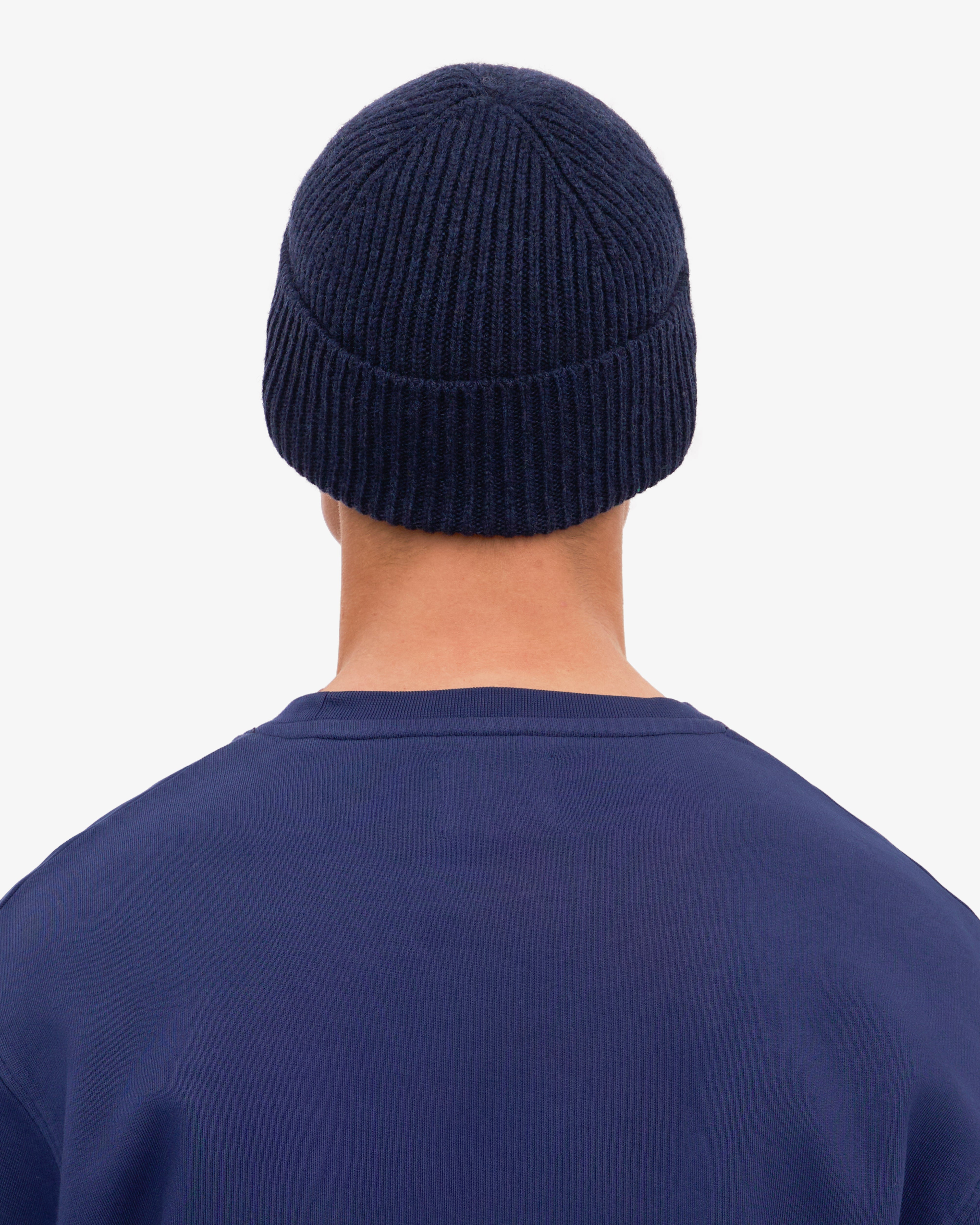 Premium Merino Wool Beanie - Soft Warm Winter Hat for Men & Women - Marine Blue - Perfect for Skiing, Hiking & Outdoor Activities