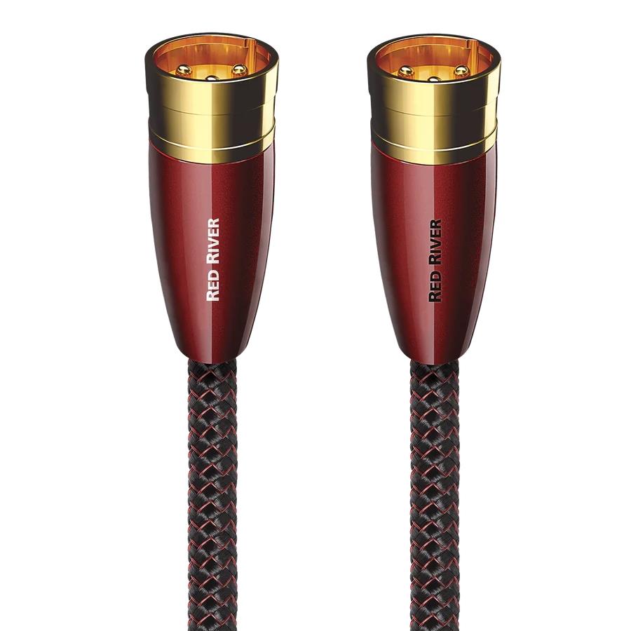 Premium AudioQuest Red River XLR Balanced Audio Cables (1m Pair) - Professional Studio & Home Theater Sound System Interconnects