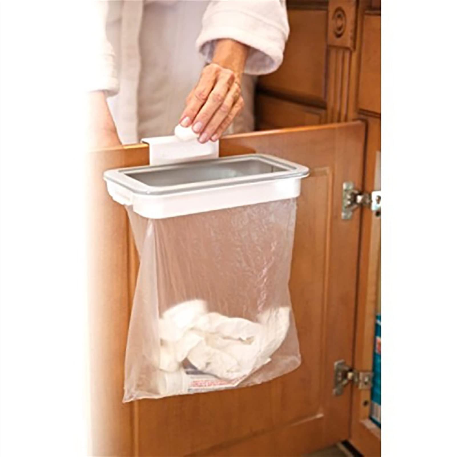 3-Piece Hanging Trash Can Set with Lid - Space-Saving Kitchen Cabinet Door Basket, Waste Bin & Garbage Rack for Organized Tool Storage | Perfect for Small Kitchens, RVs & Apartments