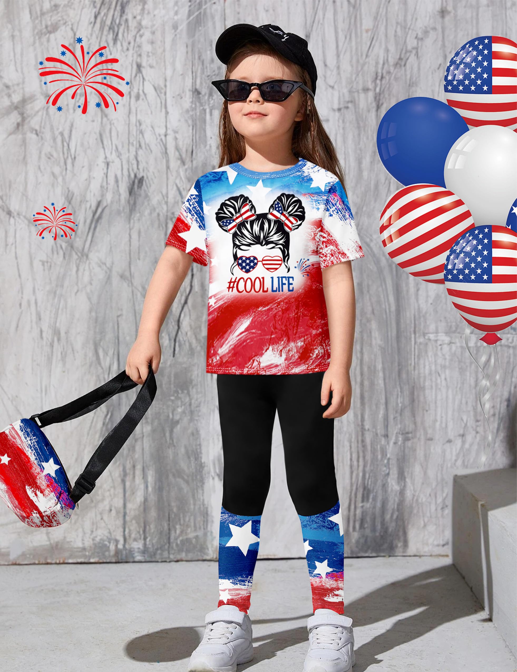 **DONWEN Girls Tie Dye 2-Piece Sweatsuit Set - Short Sleeve Graphic Top & Long Pants - Summer Outfits for Girls - Perfect for Playdates, School & Casual Wear**