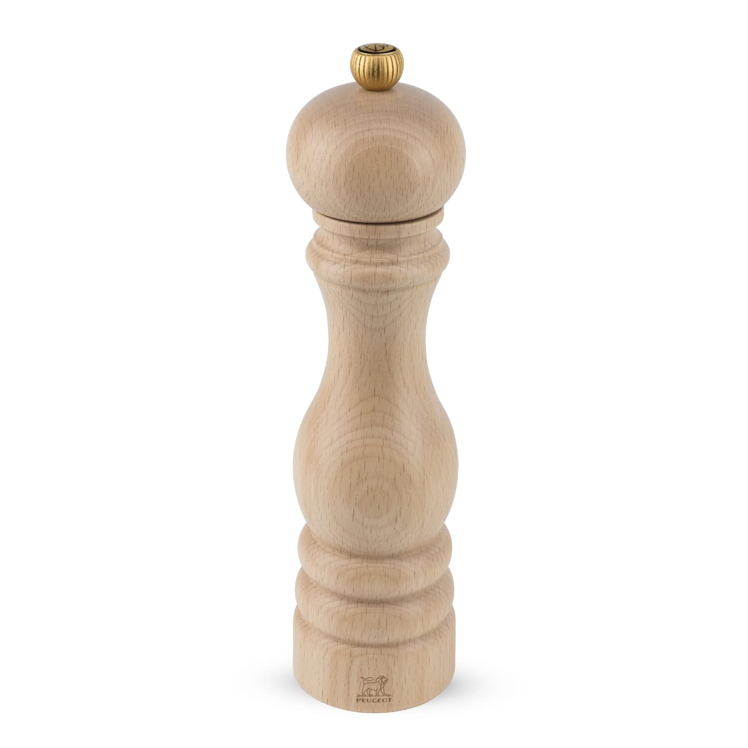 Peugeot Paris Classic 8-3/4 Inch Natural Wood Pepper Mill & Grinder - Premium Manual Spice Grinder for Kitchen, Dining Table & Gourmet Cooking
