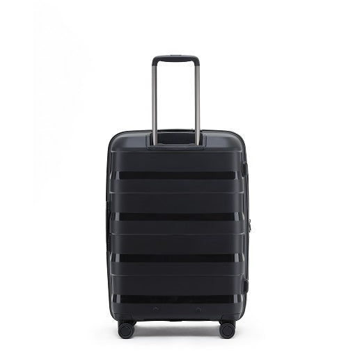 Tosca Comet 25in Medium 4 Wheel Hard Shell Suitcase - Black | Durable Lightweight Luggage for Travel, Business Trips & Vacations