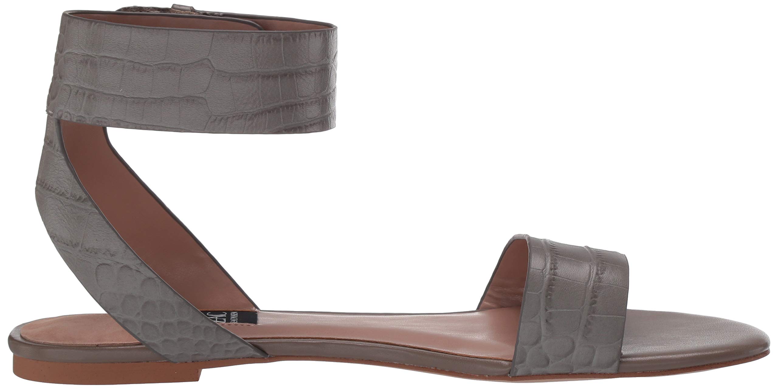 Zac Posen Women's Comfortable Flat Sandals with Adjustable Velcro Ankle Strap - Slip On Mule Shoes for Casual Wear, Beach & Summer Outfits