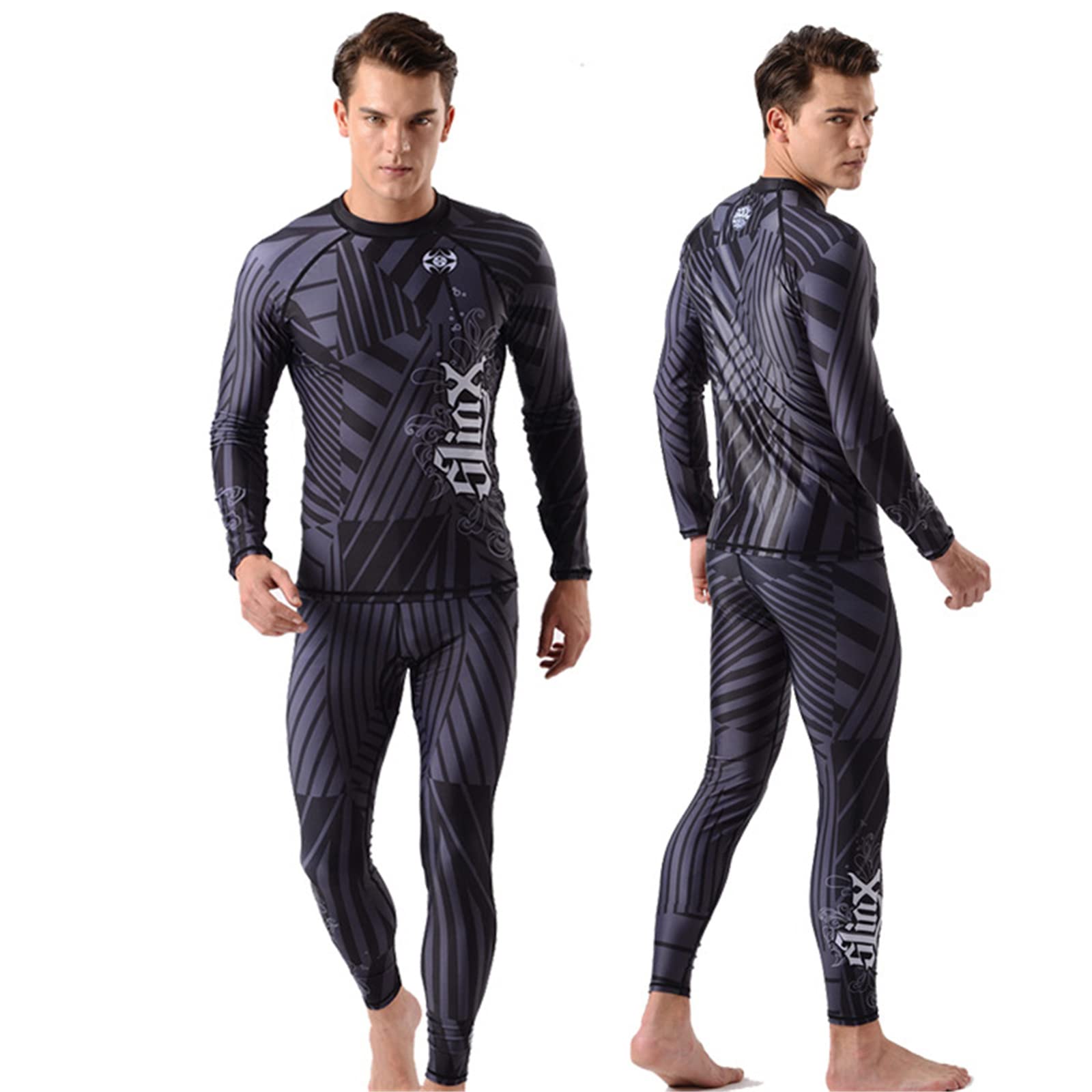 **Men's Full Body Wetsuit - Quick Dry One Piece Swimwear with UV Protection for Surfing, Swimming & Diving - Long Sleeve Waterproof Dive Suit for Ocean Sports & Water Activities**