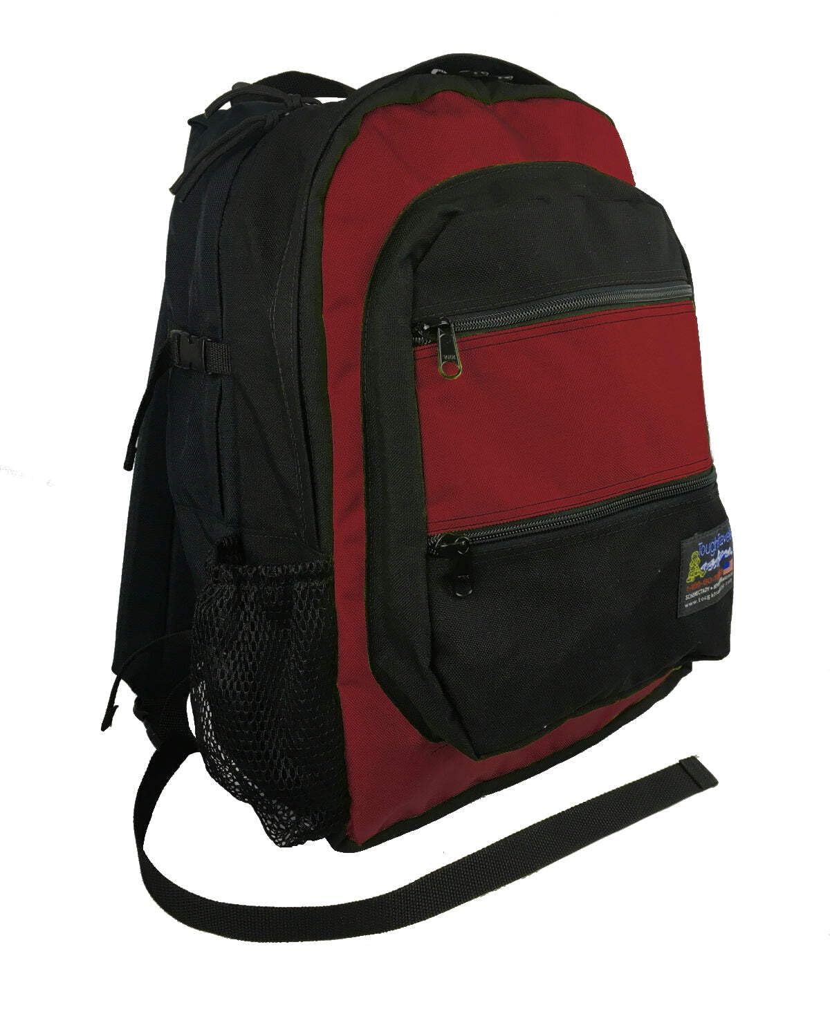 TouCom Laptop Backpack - Durable Made in USA - Black/Red - Perfect for Work, School & Travel