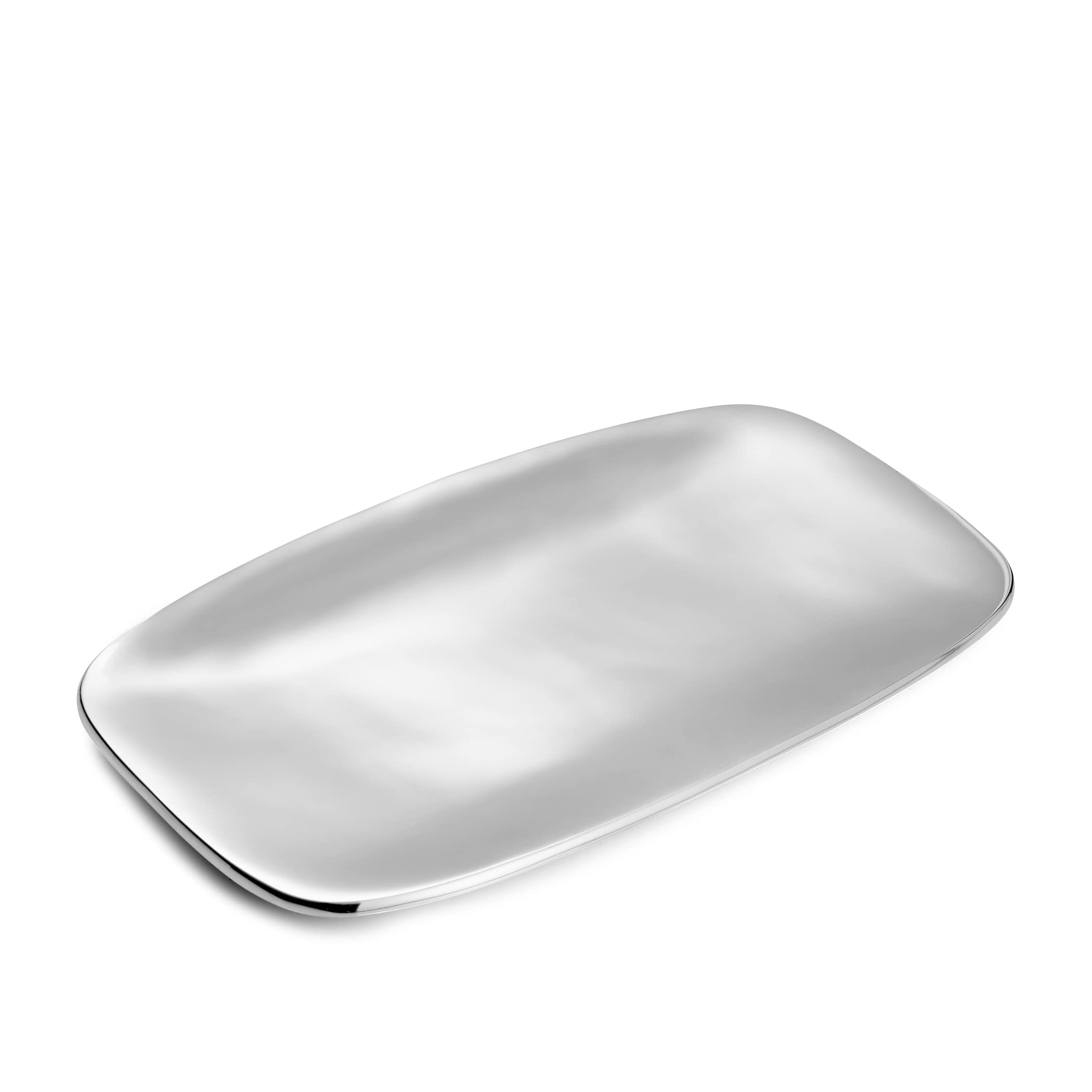 Nambe Marupa 18-inch Rectangular Metal Alloy Serving Platter - Perfect for Entertaining, Parties, Appetizers, Fruits, Sushi & Meat | Oven & Freezer Safe Serving Tray | Ideal for Dinner Parties, Buffets & Holiday Gatherings