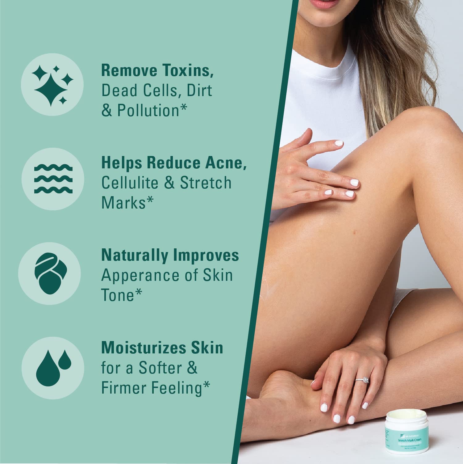 M3 Naturals Stretch Mark Cream with Collagen & Stem Cell - Maternity Skincare Oil for Stretch Mark Prevention & Scar Removal - Infused with Green Tea Extract & Raspberry Ketones - Perfect for Pregnancy & Postpartum Skin Care