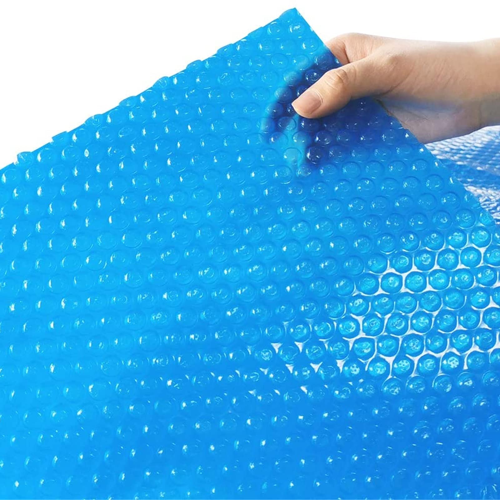 Blue Solar Pool Cover Rectangle Tarpaulin - 100cm to 500cm Wide Waterproof with Grommets for Above Ground Pools Heating - Ideal for Winter Protection & Energy Saving (1.5m×2m/5ft×6ft)
