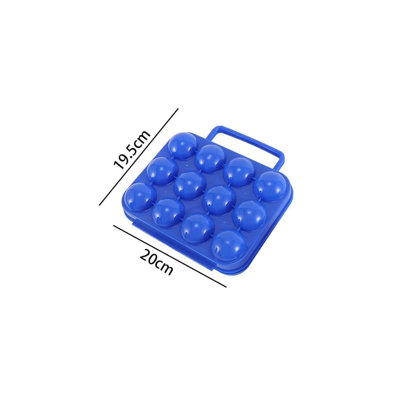 12-Count Plastic Egg Tray with Lid - Durable Refrigerator Egg Holder, Travel Egg Storage Container for Camping & Outdoor Adventures | Perfect for Fridge Organization & Picnic Essentials