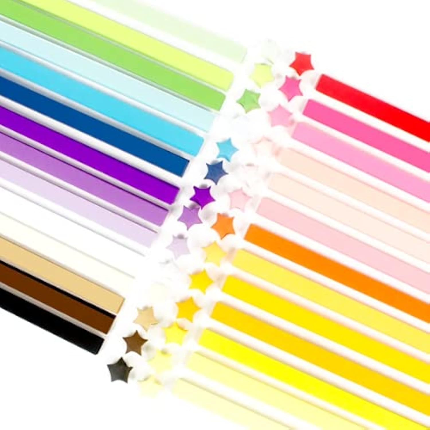 KDDOM 1350 Sheets Colorful Origami Star Paper Strips - 27 Vibrant Colors for DIY Paper Crafts, Gift Wrapping & Party Decorations - Perfect for Scrapbooking, Classroom Projects & Holiday Decor