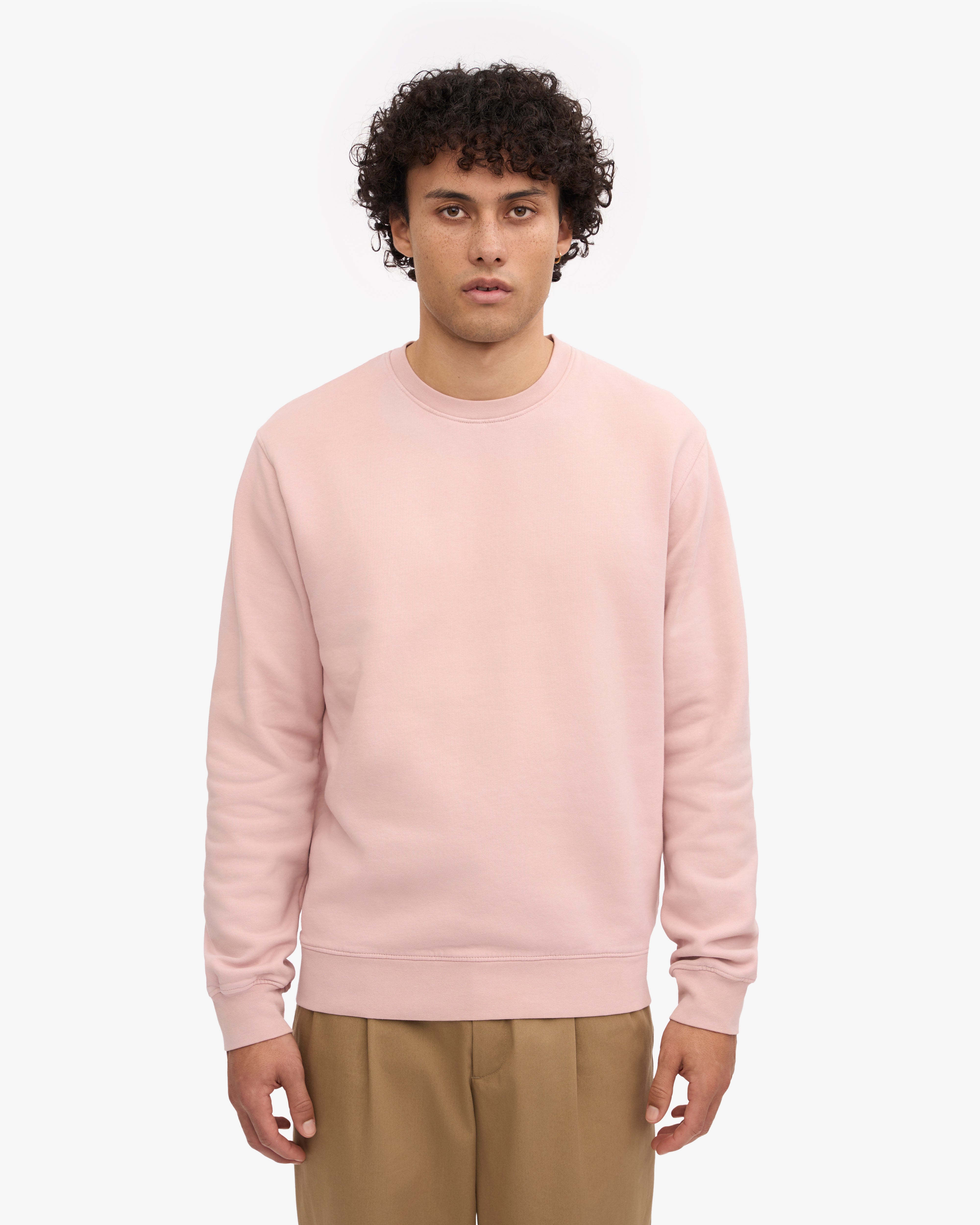 Classic Organic Cotton Crew Neck T-Shirt for Men & Women - Faded Pink - Soft & Comfortable Casual Wear for Everyday Outfits
