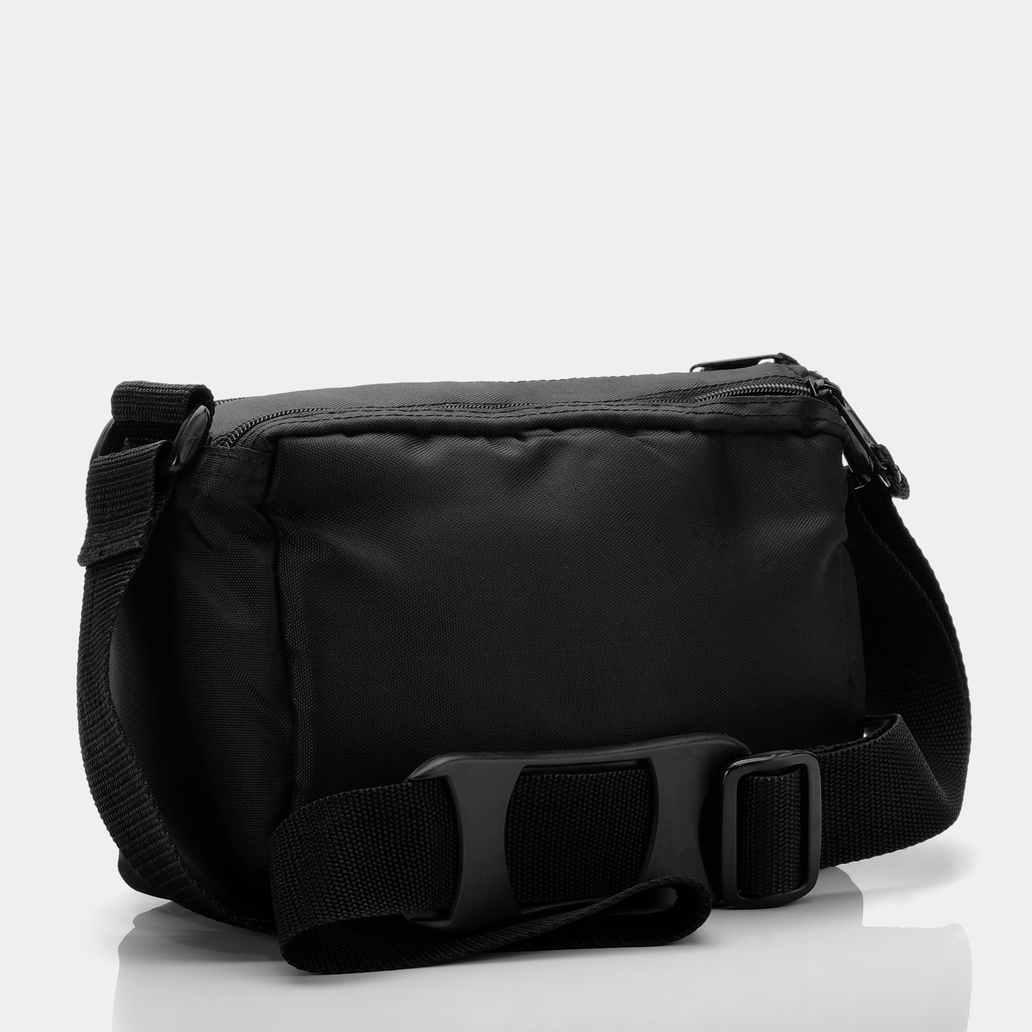 Black with Red Stripe Instant Camera Bag - Waterproof & Durable for Travel, Parties, and Outdoor Photography | Perfect Gift for Photographers