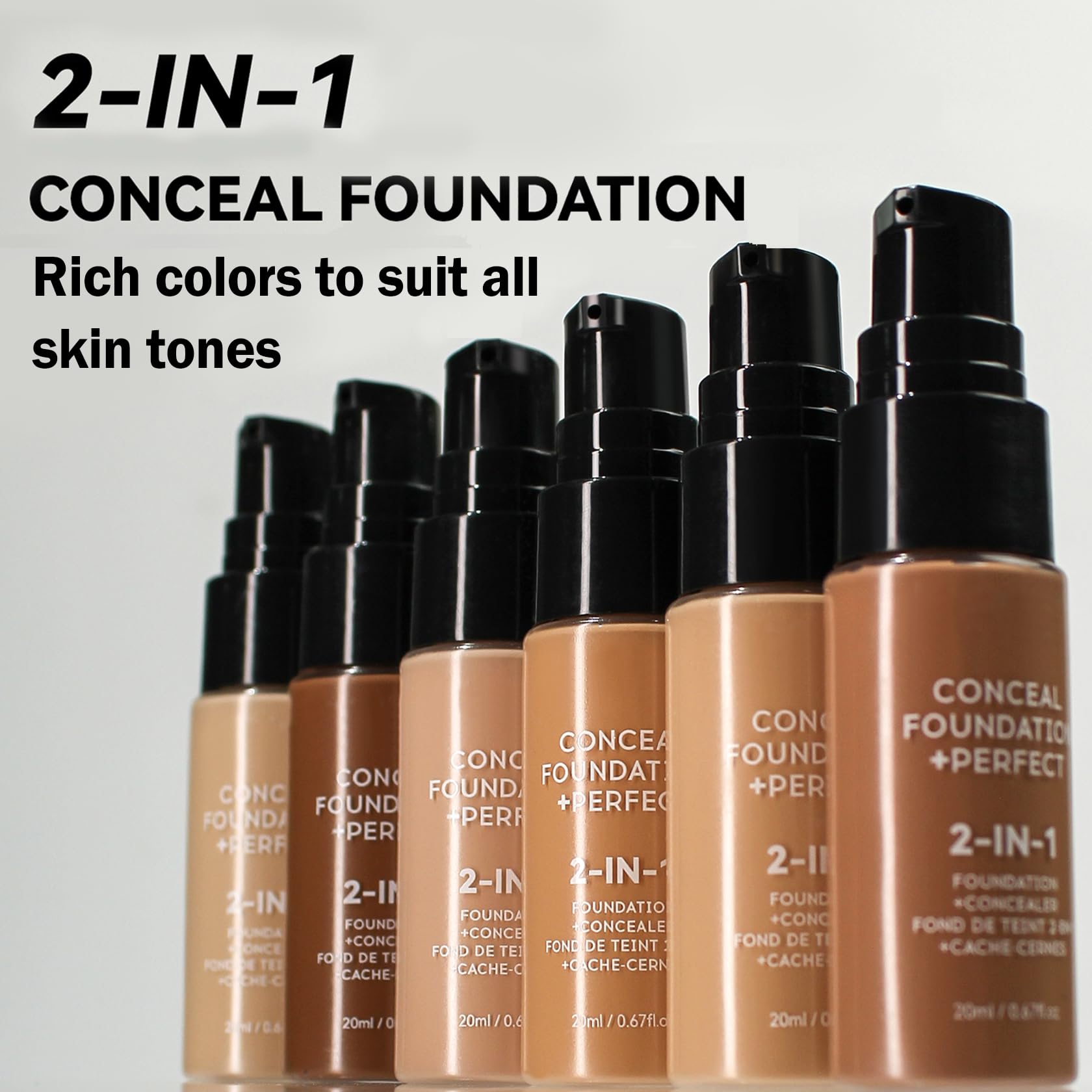 Full Coverage Concealer & Liquid Foundation for Mature Skin - Oil Control, Matte Finish, Waterproof Makeup (Shade 02 Natural) | Perfect for Daily Wear, Special Occasions & Professional Makeup Looks