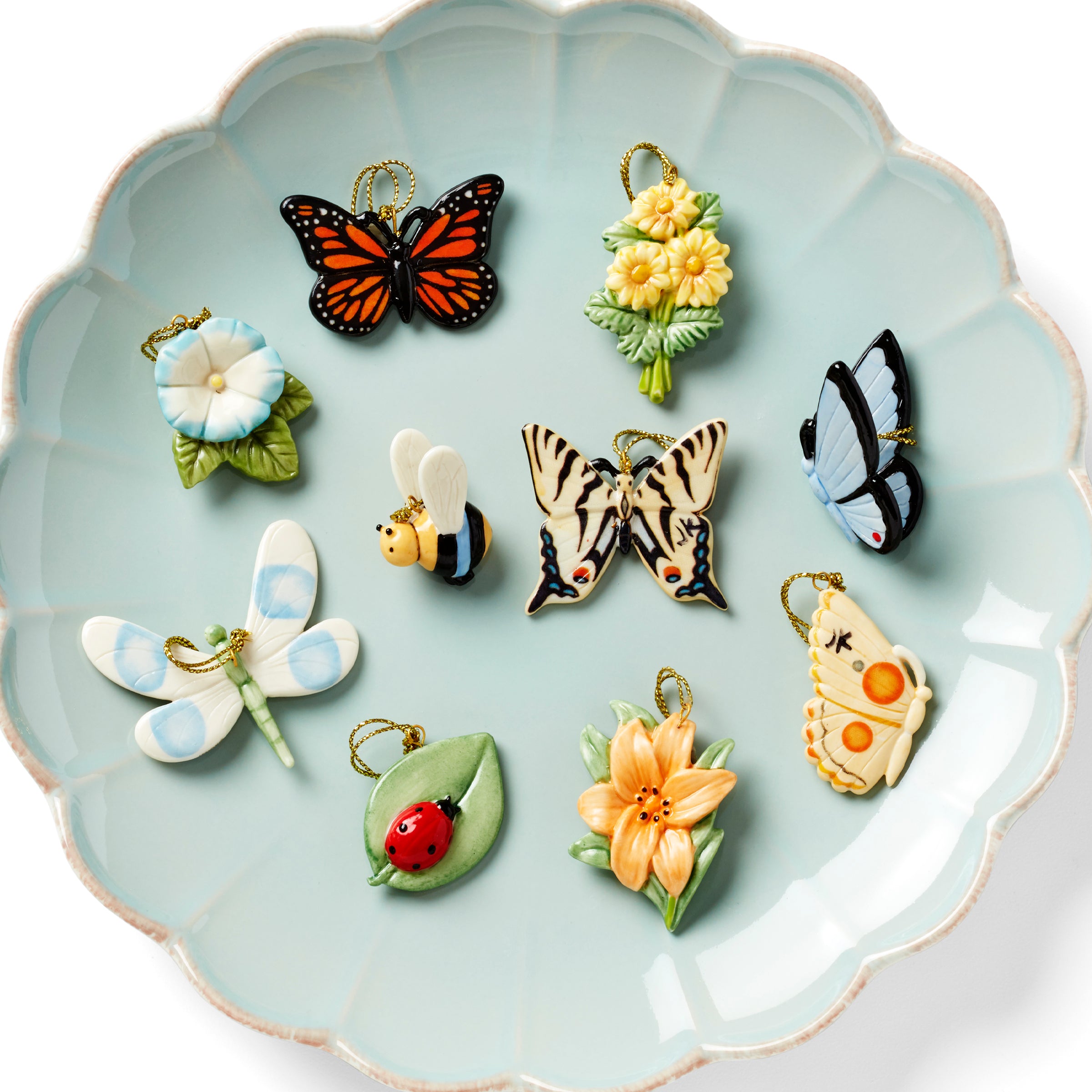 Butterfly Meadow 11-Piece Christmas Ornament & Tree Decor Set - Elegant Holiday Home Decor for Christmas Tree, Mantel, and Festive Party Decorations