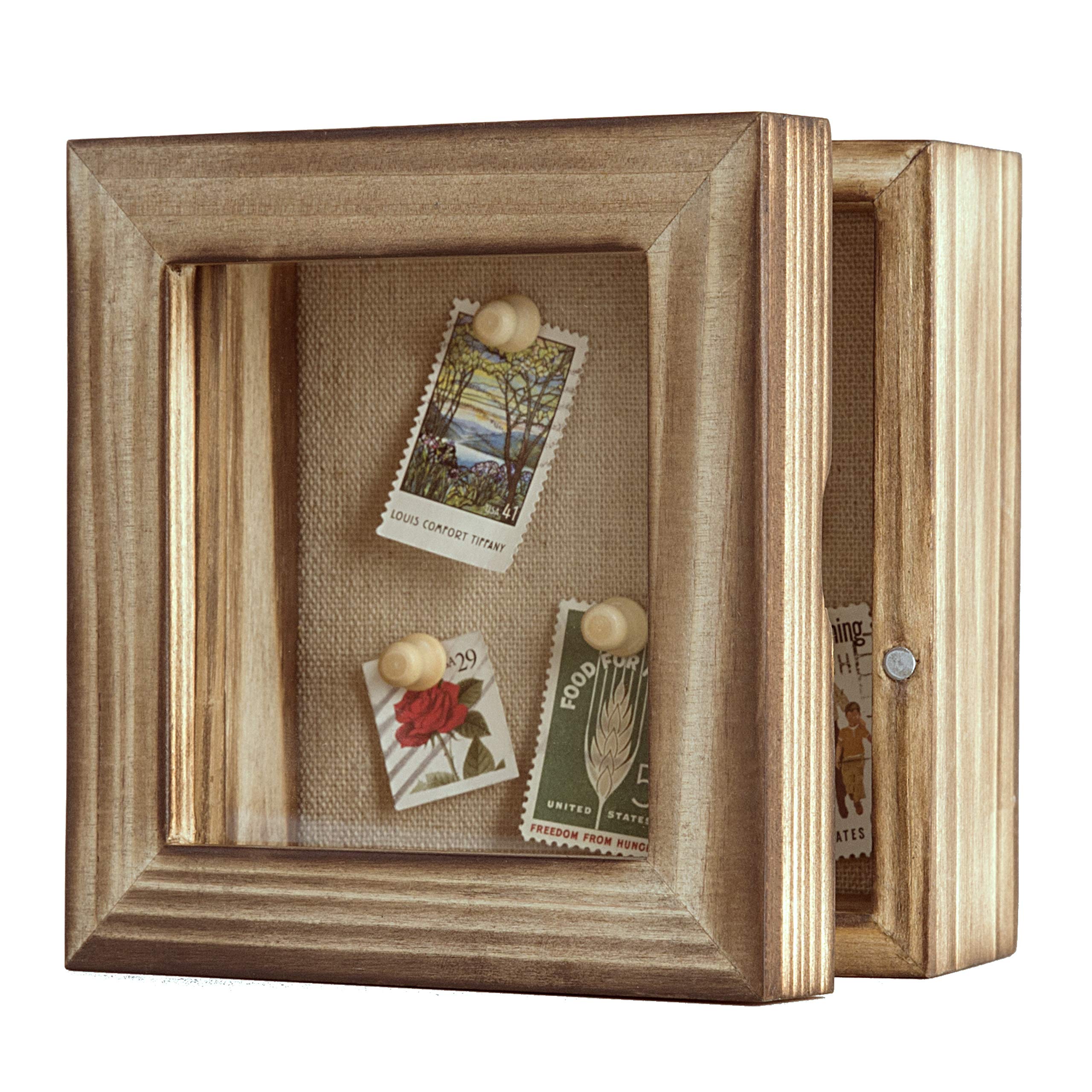 5x5 Shadow Box Frame - Premium Display Case for Memorabilia, Awards, Bouquet Photos & Baby Keepsakes | Linen Back Mini Shadow Box for Paw Prints, Pins & Small Treasures | Perfect for Home Decor, Wedding Memories & Nursery Display