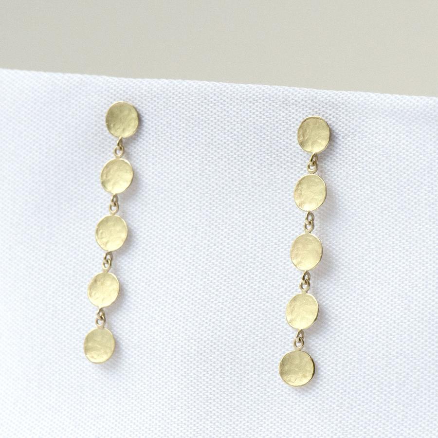 5 Pairs Hammered Disc Post Earrings for Women - Minimalist Boho Jewelry for Everyday Wear & Special Occasions