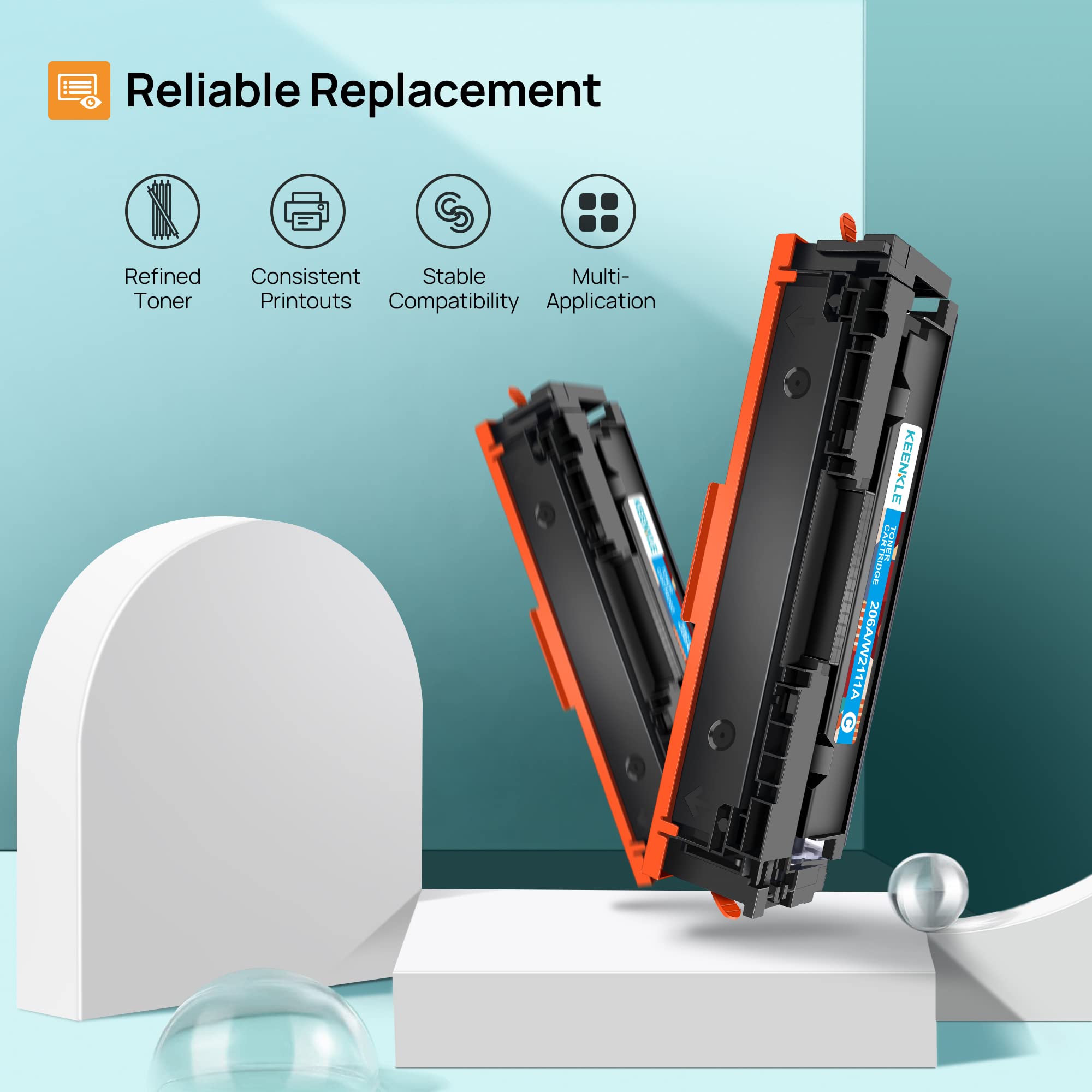 Original HP 206A Compatible Toner Cartridge Replacement - High Yield Printing for Office & Home Use | Works with HP LaserJet Pro M404, M426, M428 Series