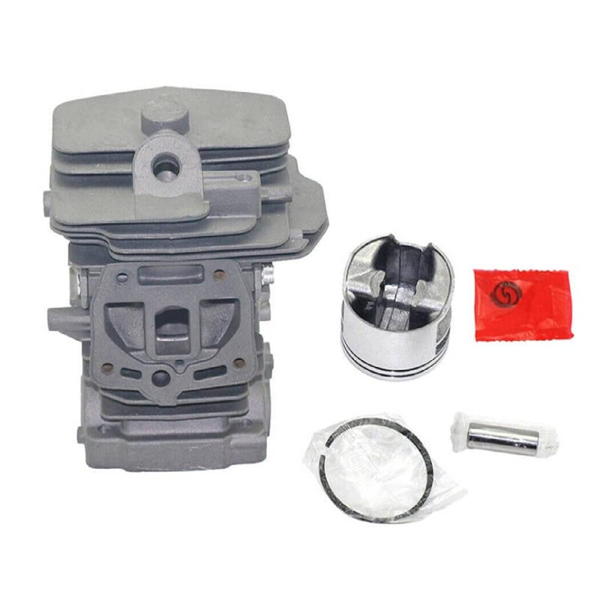 MS251 Chainsaw Cylinder Piston Kit 44mm - Compatible with MS-251 Chainsaw, Includes Liner Rings, PIN Clips & Assembly (Part# 11430201207) - Outdoor Power Tool Replacement Parts for Garden, Lawn & Patio Maintenance