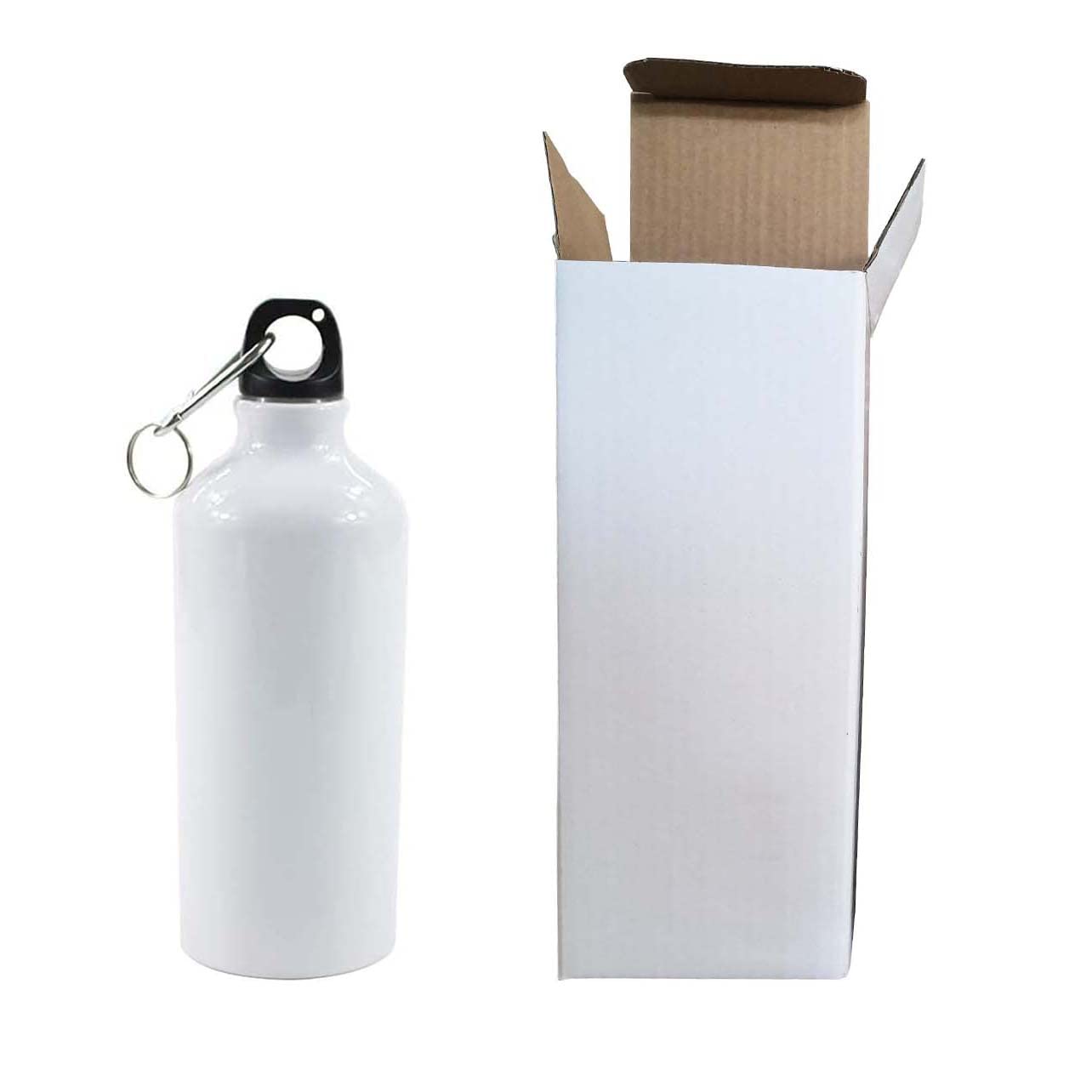 INTSUPERMAI 30-Pack 500ml (17oz) Sublimation-Ready Aluminum Water Bottles - Blank White Coated Sport Bottles for Heat Press Transfer, BPA-Free & Leak-Proof - Ideal for Custom Printing, Gyms, Outdoor Activities & Promotional Gifts