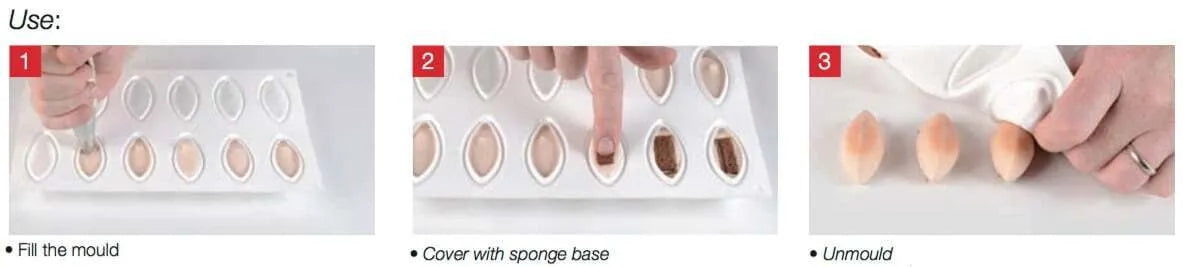 Quenelle 24-Cavity Silicone Mold for Baking, Chocolate, Candy, Soap & Resin - Perfect for DIY Crafts, Desserts, and Homemade Treats