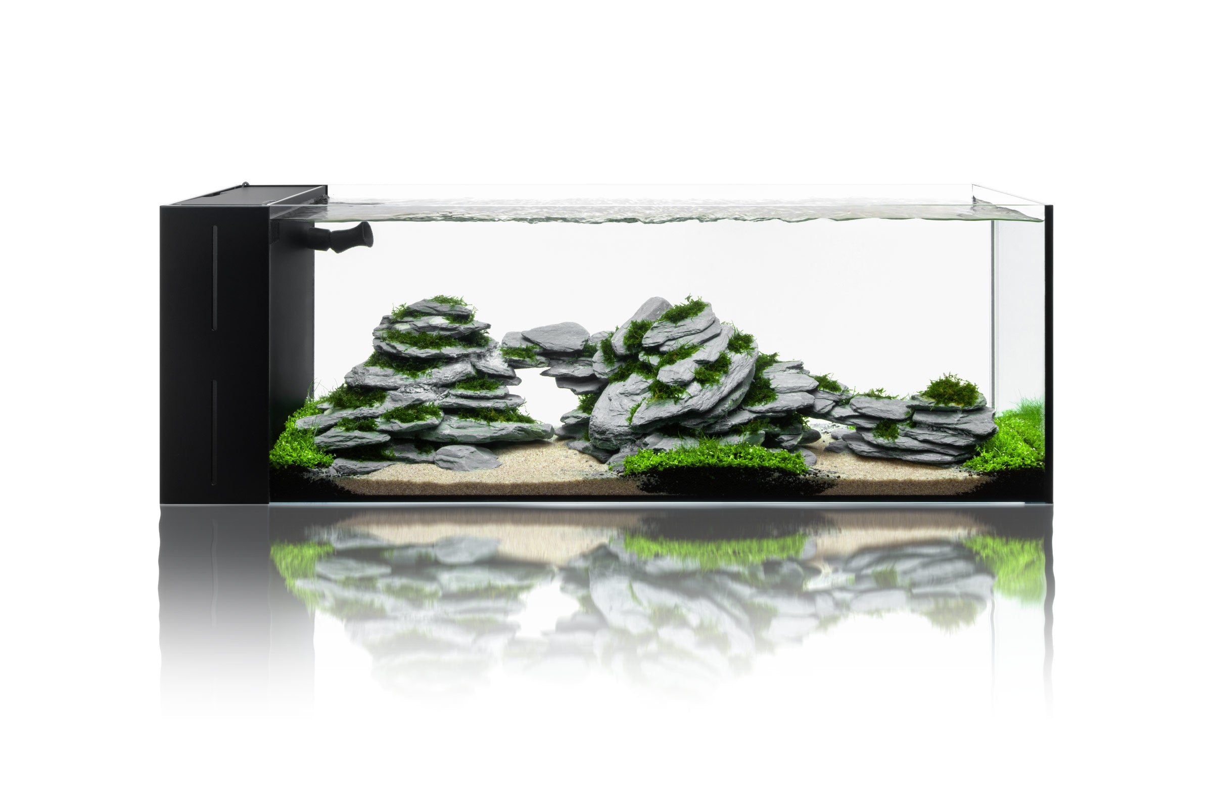 Premium UNS Dual All-in-One Glass Aquarium Tank - 5 Gallon Nano Fish Tank with Built-in Filtration System - Perfect for Home, Office, or Classroom Aquascaping and Small Fish Keeping
