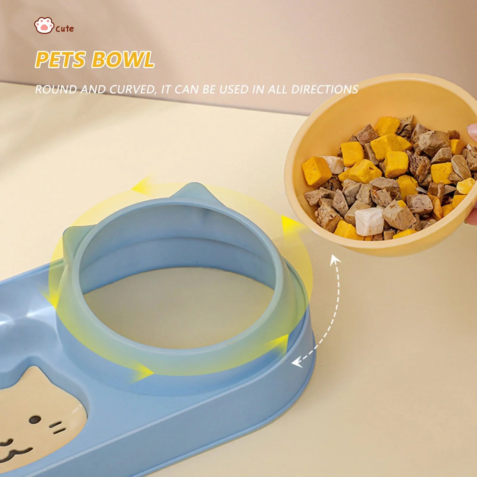 Automatic Pet Water Dispenser and Food Bowl - Self-Filling Dog & Cat Feeder for Home, Travel, and Outdoor Use