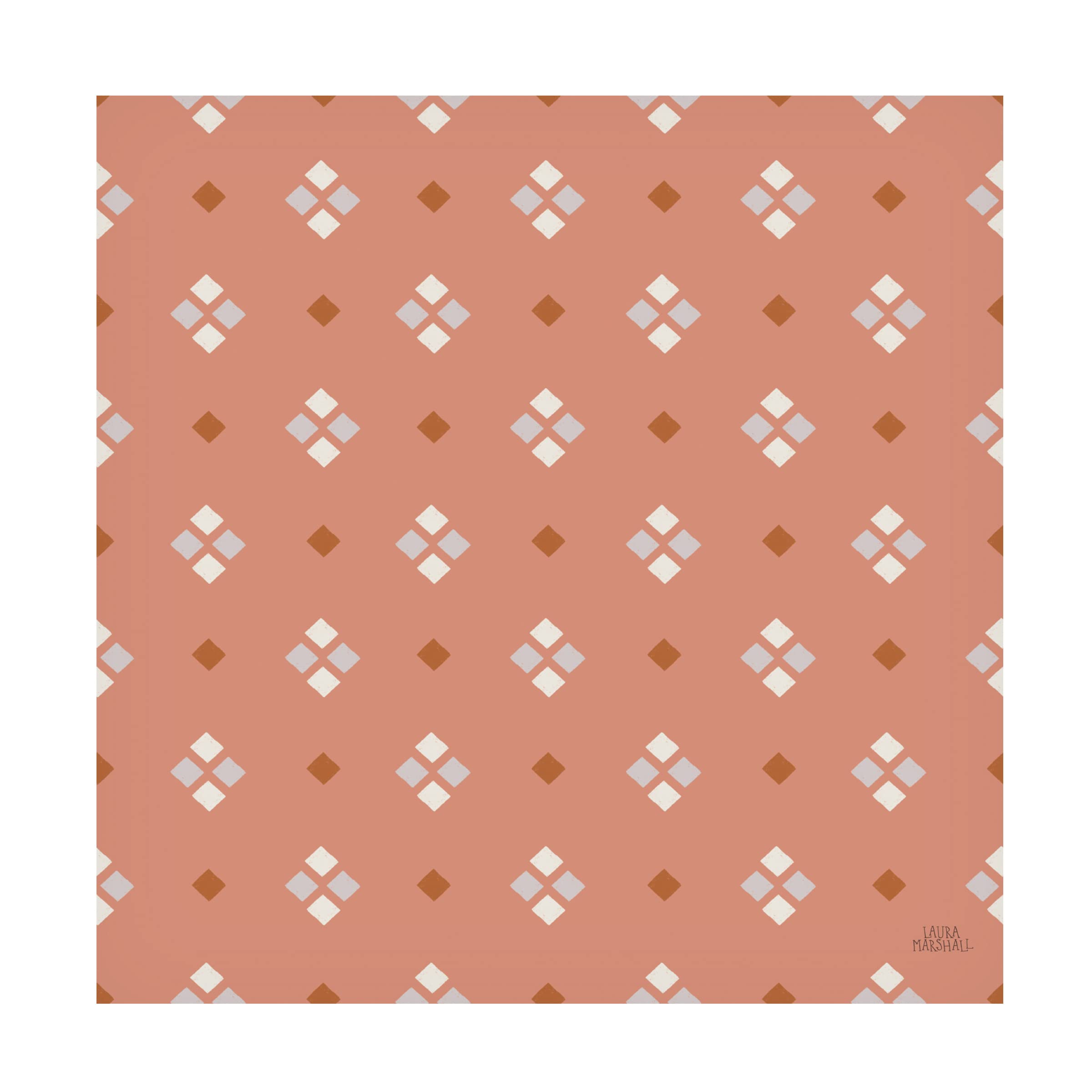 Laura Marshall 'Gone Glamping Pattern VIID' Canvas Wall Art - Vintage Camping Decor for Living Room, Bedroom & Cabin