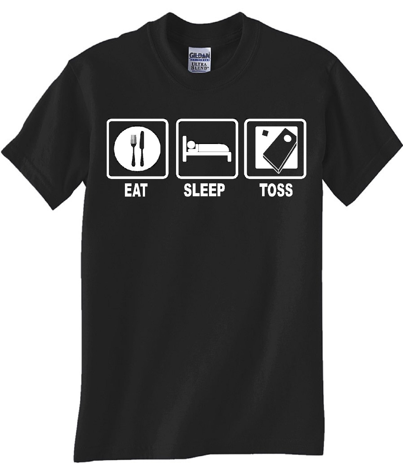 EAT Sleep TOSS Cornhole T-Shirt - Game Day Outfit