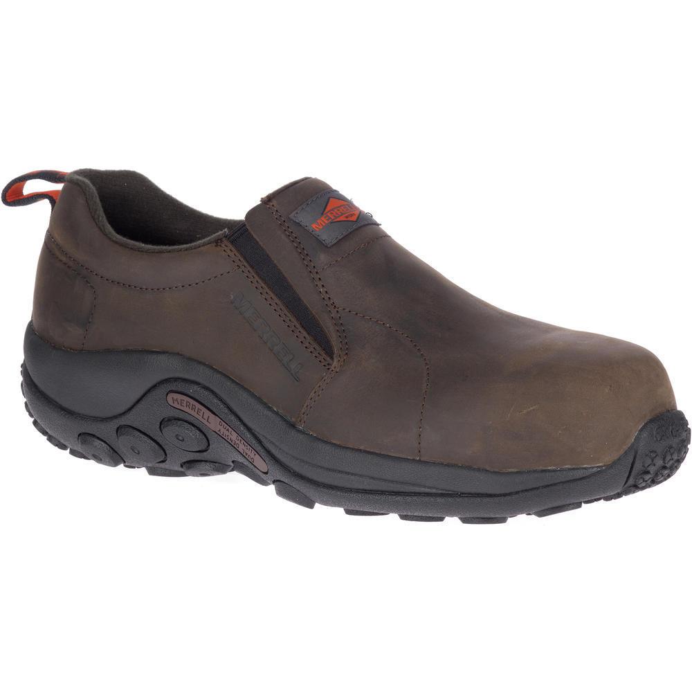 Jungle Moc LTR Men's Composite Toe Work Boots - Espresso Brown - Slip Resistant & Comfortable for Construction, Warehouse & Outdoor Work