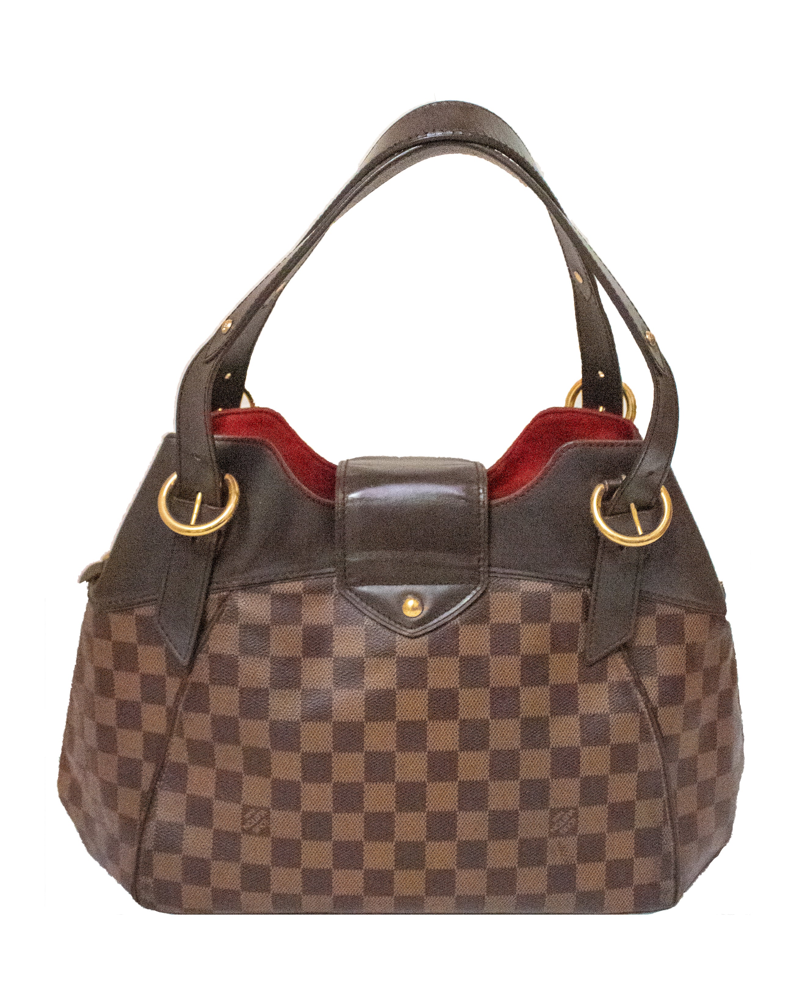 Authentic Louis Vuitton Damier Ebene Sistina GM Shoulder Bag for Women - Luxury Designer Handbag with Adjustable Strap, Perfect for Work, Travel & Evening Events