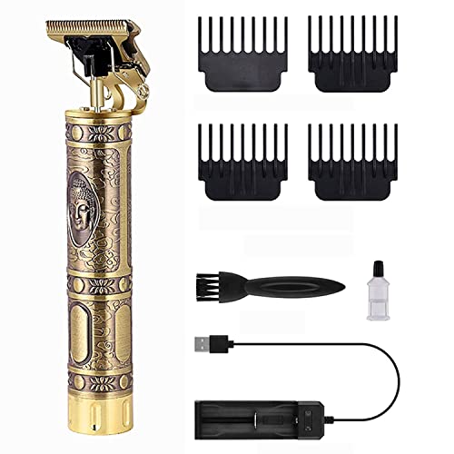 Professional Men's Hair Trimmer & Clipper - Adjustable Blade, Retro Oil Head for Precise Close Cut (Buddha/Dragon Style) | Perfect for Home Grooming, Barber Shops & Travel