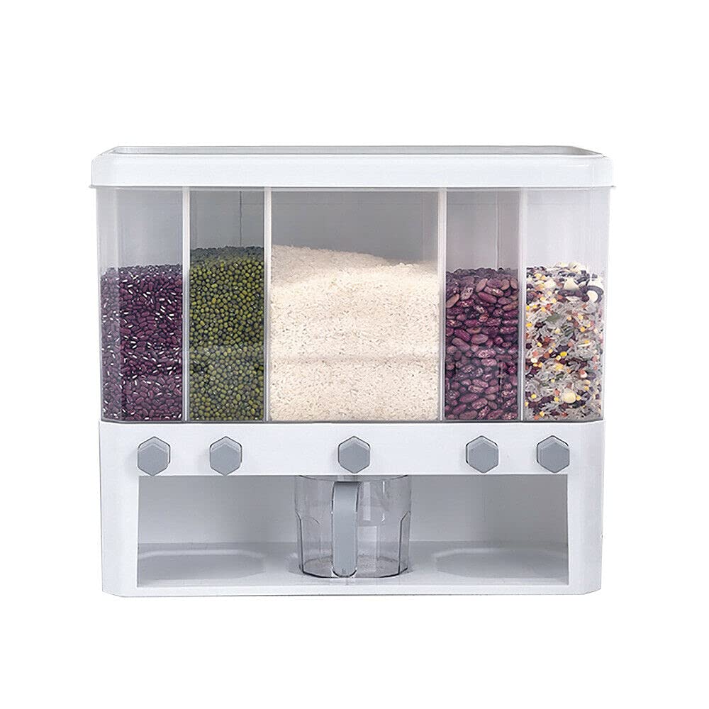 **Airtight Grain Storage Containers Set - Kitchen Food Dispenser for Rice, Dry Food & Pantry Organization | Perfect for Kitchen Cabinets & Countertop Storage**