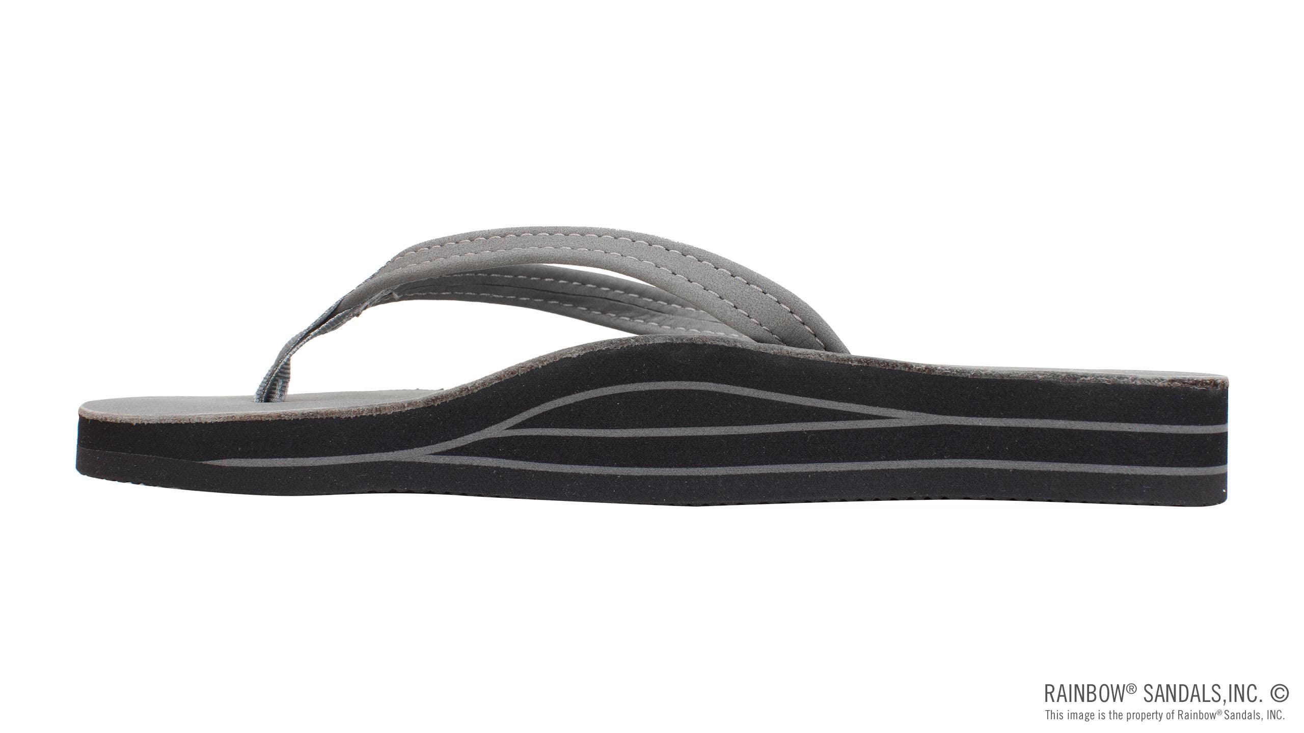 Rainbow Sandals for Women - Double Layer Leather Sandals with Arch Support & Narrow Straps | Comfortable Casual & Beach Footwear for Summer Outings