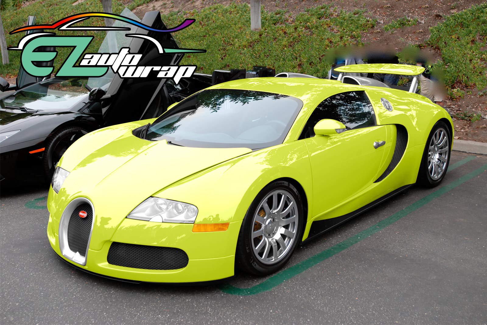 Premium Gloss Neon Yellow Green Car Vinyl Wrap Sticker - 60