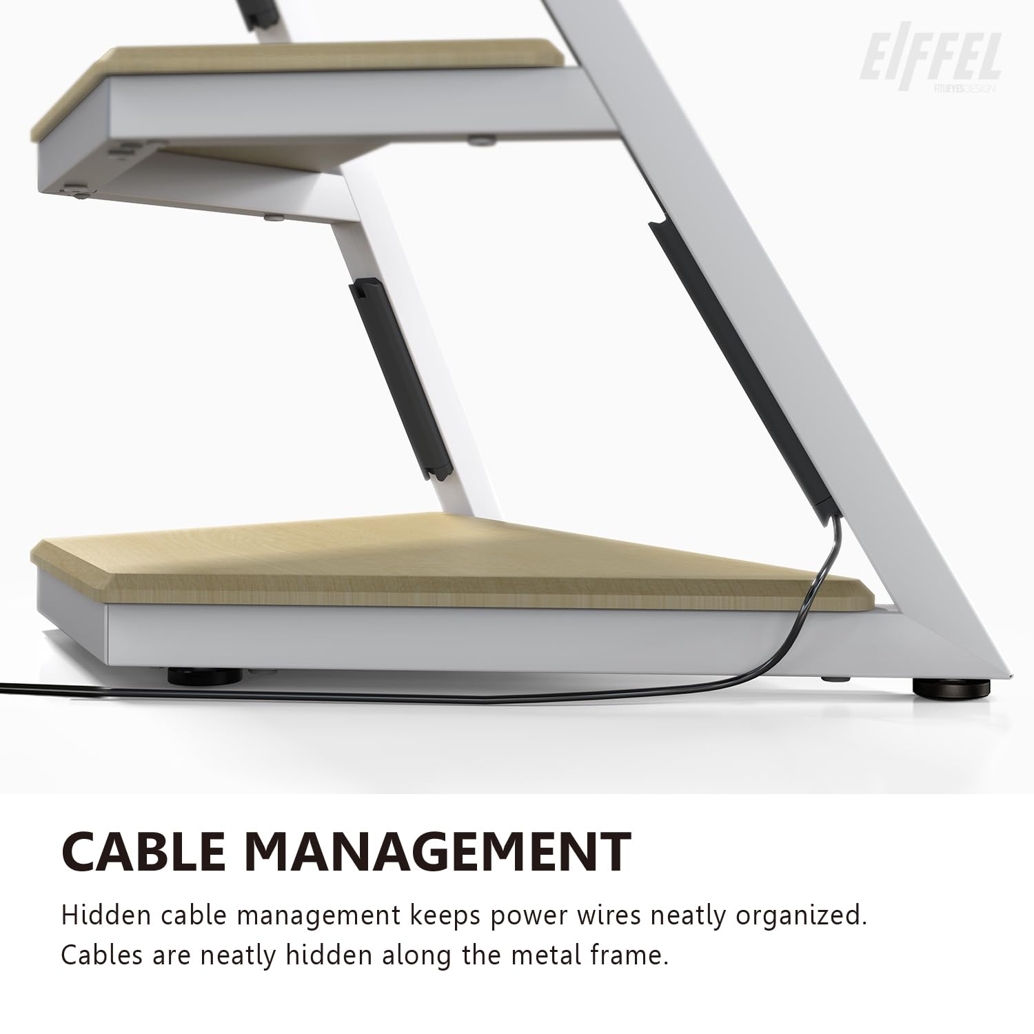 FITUEYES Corner TV Stand for 32-65 Inch Flat Screen TVs - Modern Height Adjustable Entertainment Center with Mount for LCD/LED/Curved Screens - Wooden Open Storage Shelves - Eiffel Series - Perfect for Living Room, Bedroom & Home Theater Setup