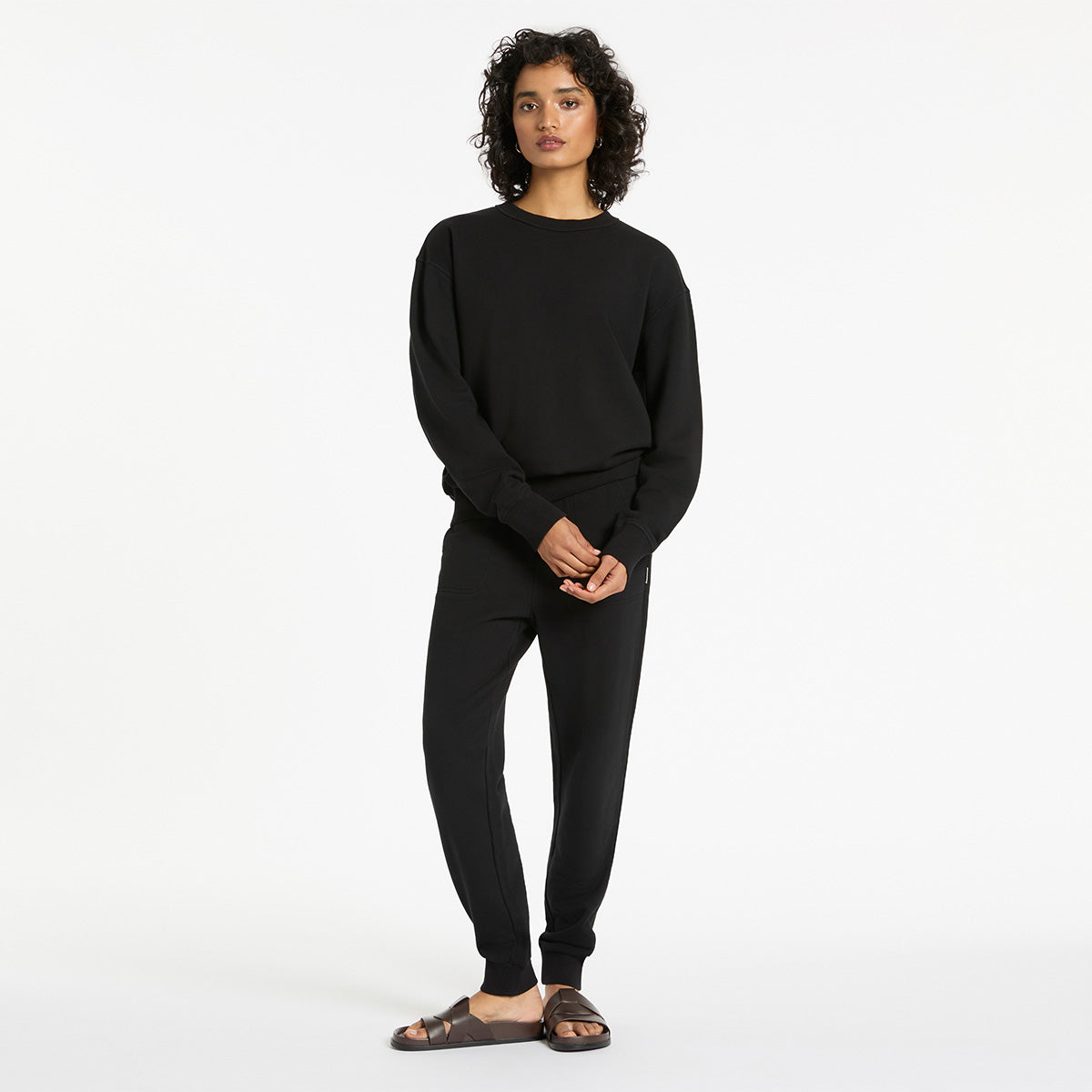 As You Wake Women's Soft Black High-Waisted Yoga Pants - Comfortable Workout Leggings for Running, Gym & Lounge Wear