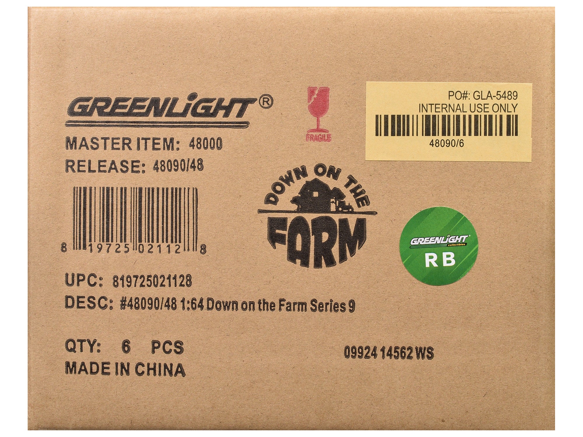 Greenlight 1/64 Scale Diecast Farm Series Set of 6 - Collectible Toy Tractors & Farm Vehicles for Display & Play - Perfect for Farm Toy Collections & Kids' Pretend Play