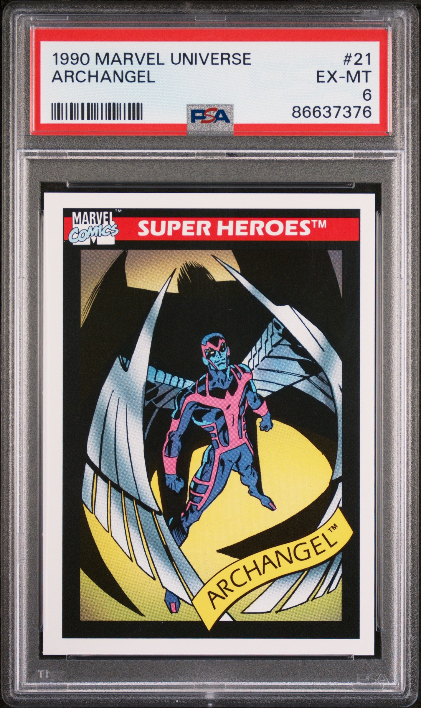 1990 Marvel Universe Archangel #21 PSA 6 Graded Comic - Rare Collectible for Superhero Fans & Comic Book Investors - Perfect for Display, Gifts, and Marvel Collections