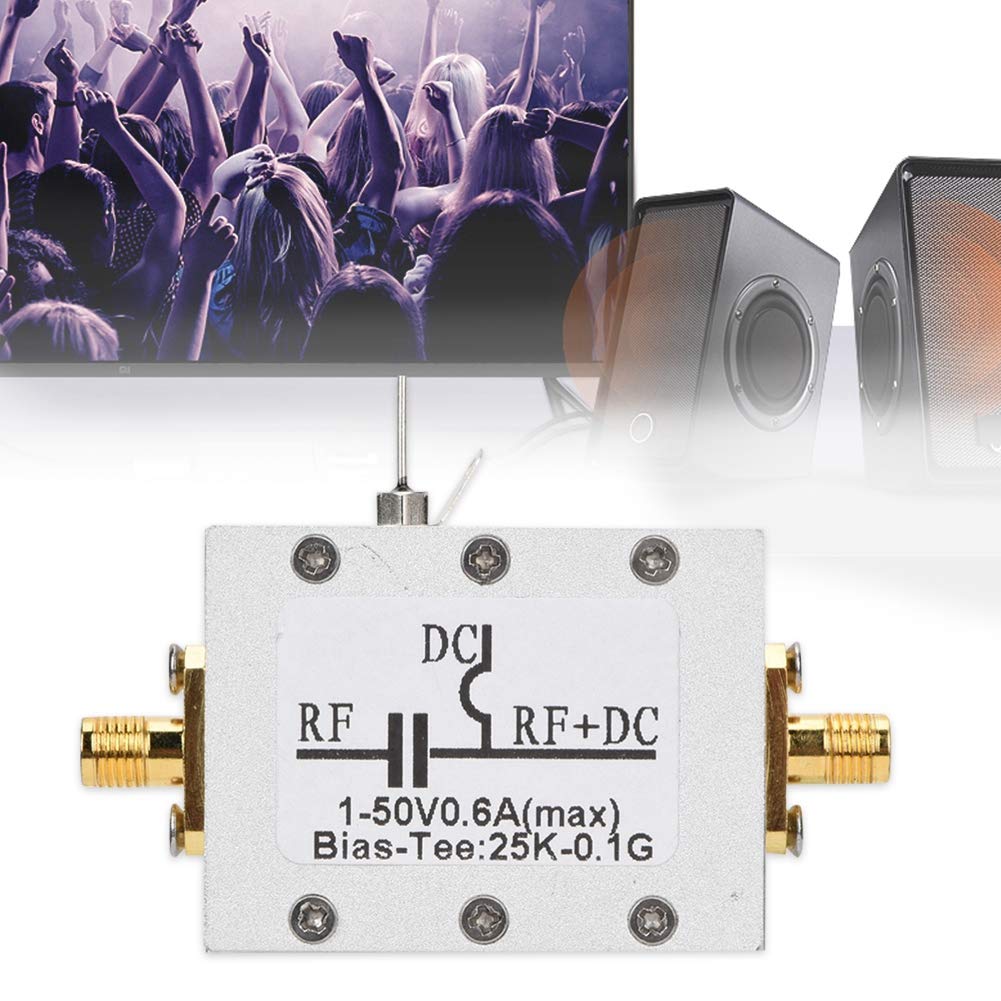 Ciglow 25K-100MHz RF Broadband Bias Tee - Coaxial Feed RF Microwave Bias for Ham Radio, Signal Amplifiers & Test Equipment | Perfect for Radio Enthusiasts & Lab Testing