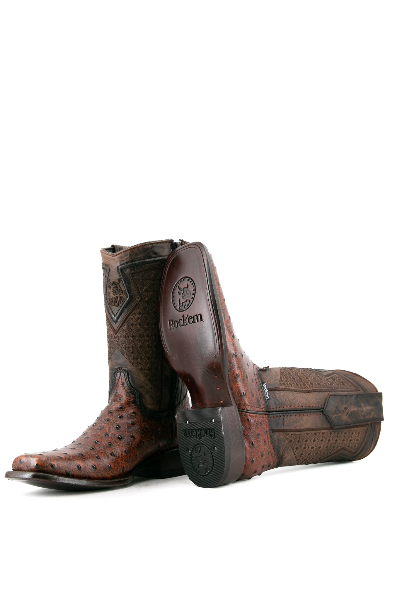 Authentic Ostrich Leather Cowboy Boots for Men & Women - Western Rodeo Style Riding Boots - Perfect for Country Dancing, Horseback Riding & Outdoor Adventures