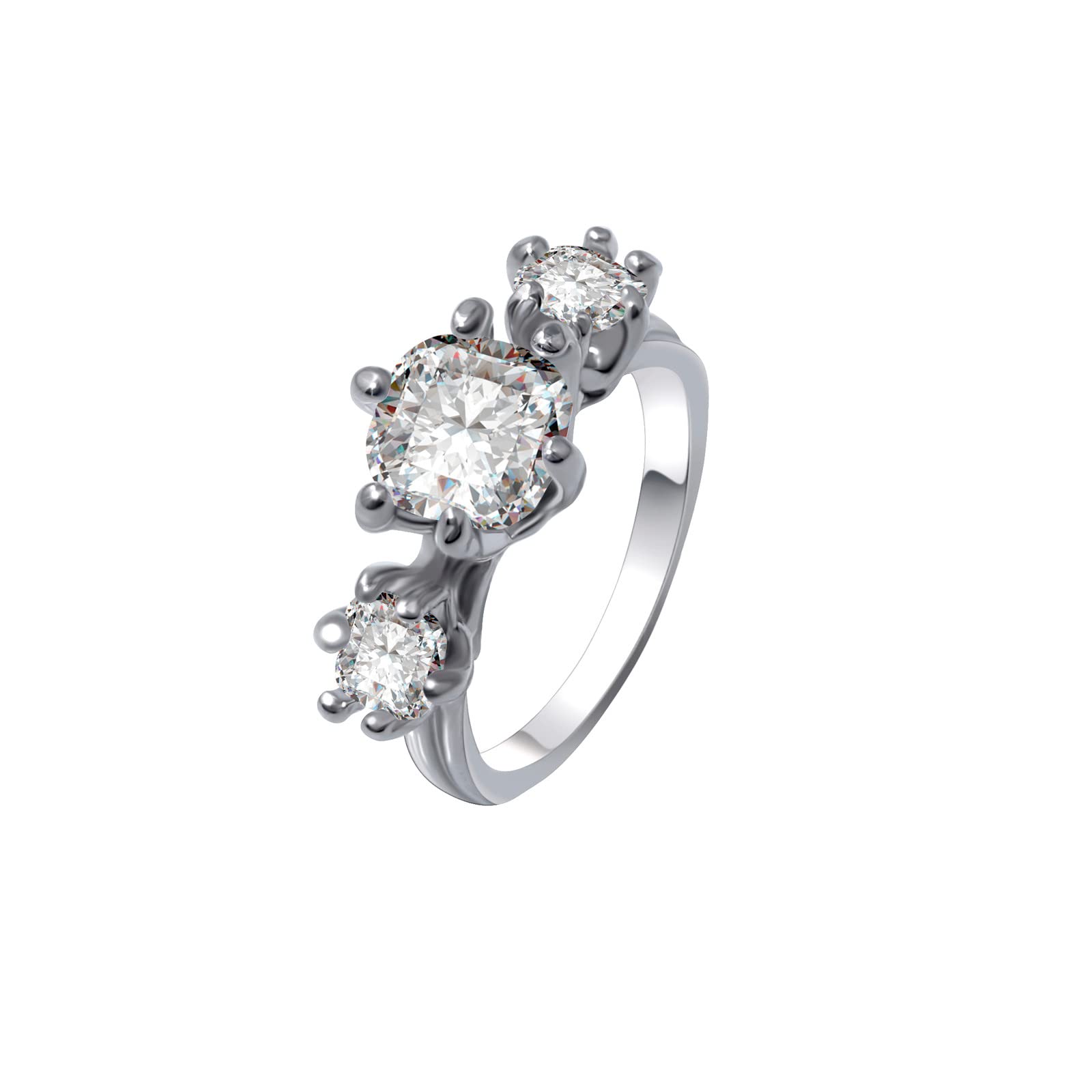 Elegant Gold Sunflower Ring for Women - Round White Zircon Stone Dainty Fashion Jewelry - Perfect for Daily Wear, Parties & Special Occasions