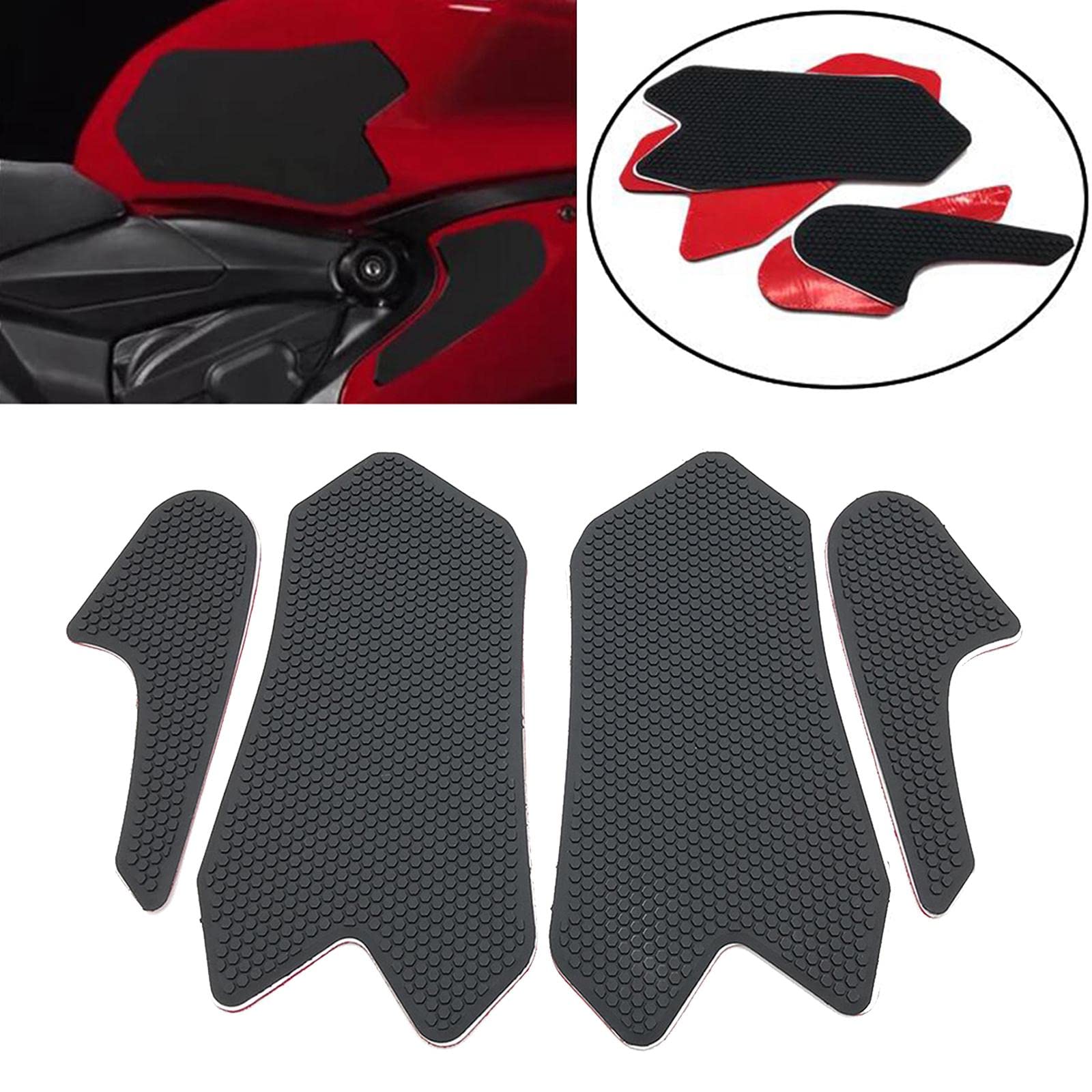 Ducati Tank Traction Pads - Non-Slip Knee Grips Stickers for Ducati 899 (2013-2015) & 959 (2016-2019) | Motorcycle Grip Enhancer for Better Control & Comfort During Riding