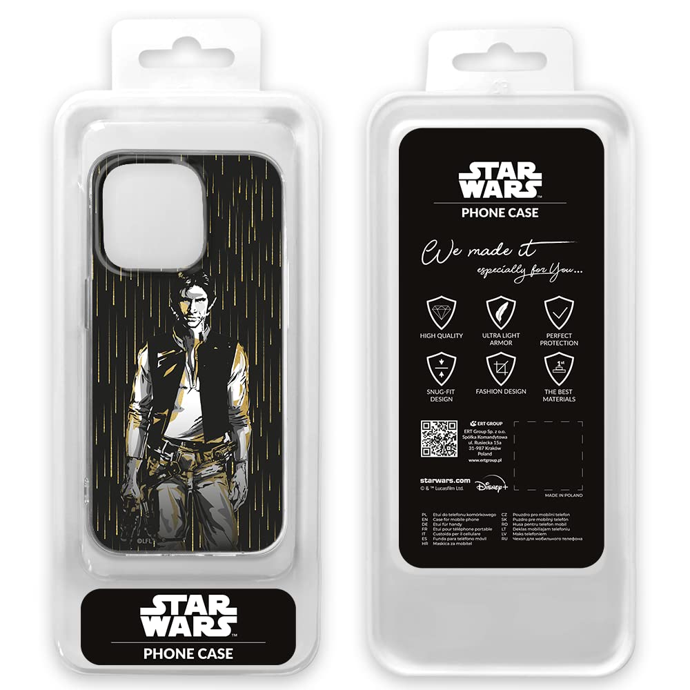 Official Star Wars Han Solo 002 TPU Case for iPhone 14 Pro Max - Licensed Durable Protective Phone Cover - Perfect for Everyday Use, Travel & Star Wars Fans