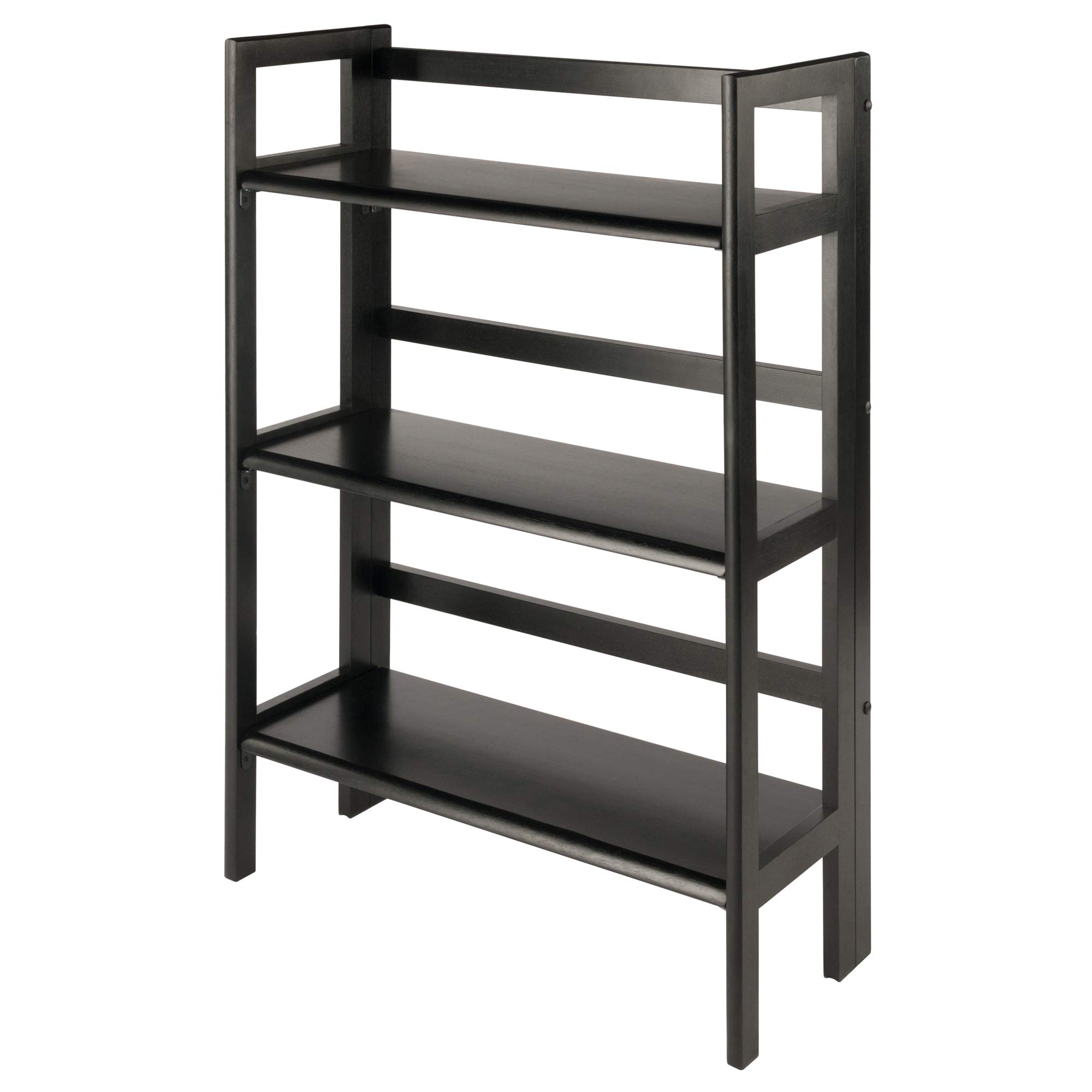 Winsome Wood Terry 5-Tier Bookshelf, Black - Stylish Storage for Books, Decor & More in Living Room, Office or Bedroom