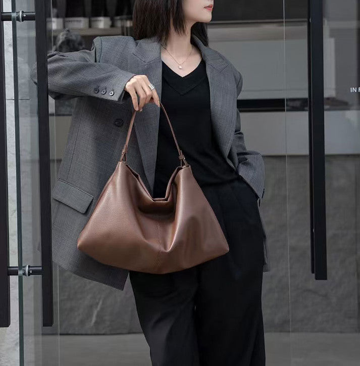 Premium Spacious Leather Shoulder Bag for Women - Stylish Crossbody Purse with Multiple Pockets - Perfect for Work, Travel & Everyday Use